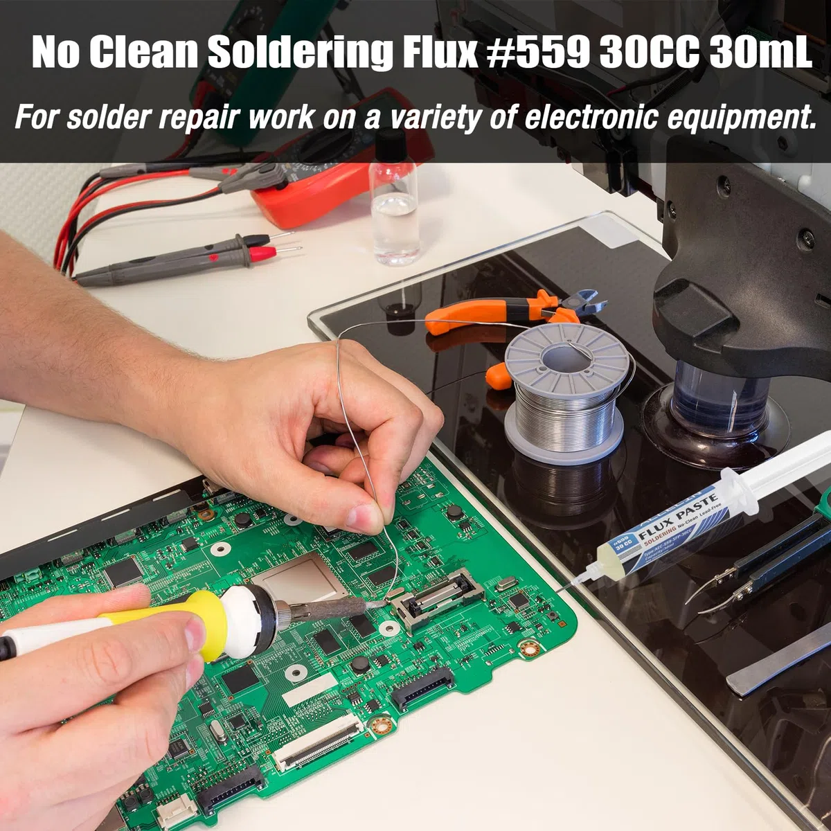 Flussante Senza Piombo 30mL No Clean Solder Flux Paste 30CC Flussanti per Saldatura Flusso per Pasta Saldante AEC-559 con Siringa per PCB SMD BGA (Confezione da 1 pezzo)