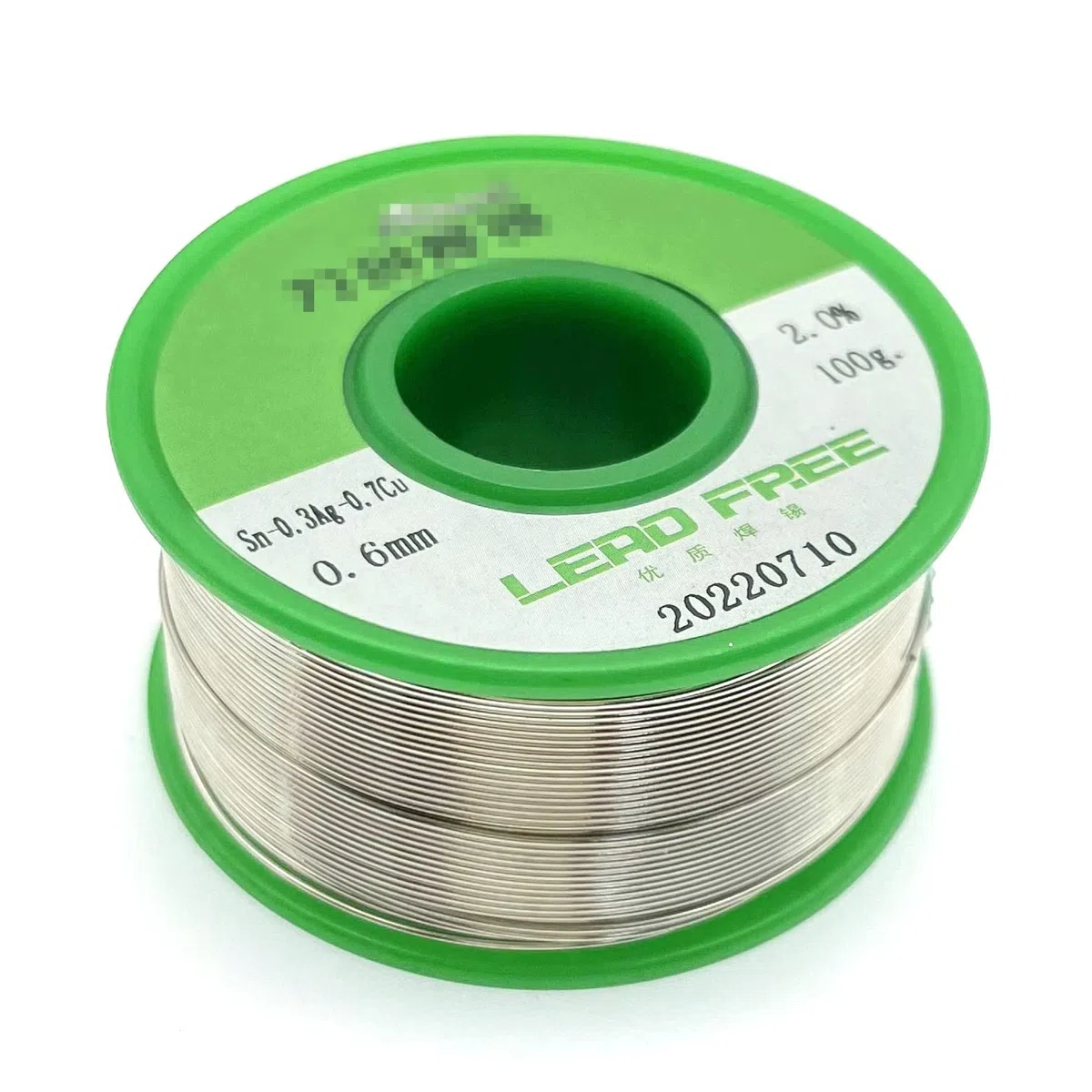 JZK 100g 0.6 mm, 99Sn 0.3Ag 0.7Cu Filo di saldatura, senza piombo, con flussante, rotolo rocchetto filo stagno per microsaldature saldature saldare saldatura, 99% Stagno, 0.3% argento, 0.7% rame