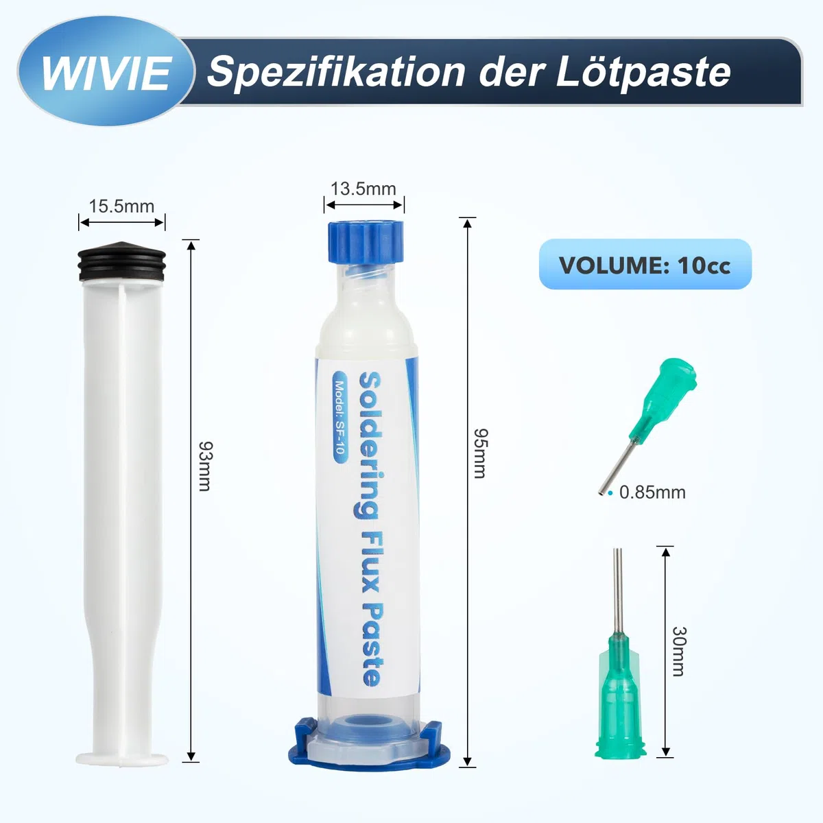 Fluente senza piombo senza saldatura senza saldatura (2 confezioni) e filo dissaldante da 2,5 mm, 3 M/10 Ft, filo dissaldante puro rame dissaldante per la rimozione della saldatura (1 pezzo)