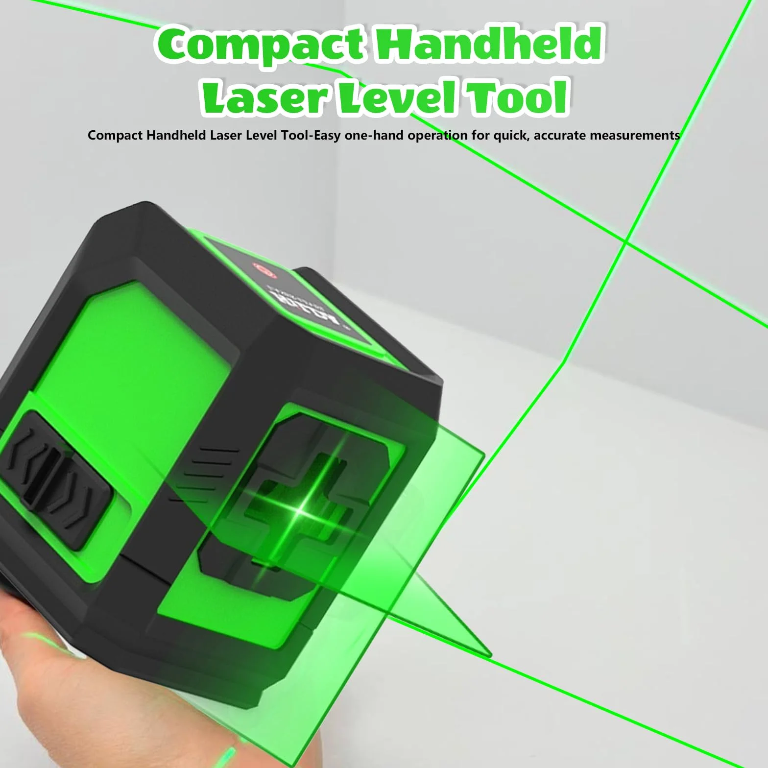 Laser a linee incrociate con treppiede, livella laser con treppiede, autolivellante con doppio modulo laser, laser a linee incrociate, verde, per lavori interni e ristrutturazioni fai da te