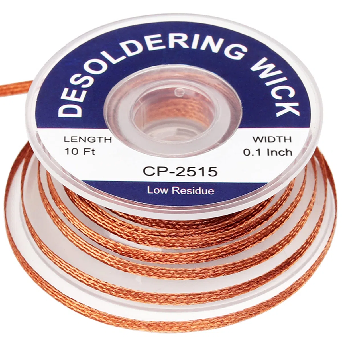 Treccia di stoppino per saldatura, lunghezza 3 m, dissaldante, strumento di rimozione della treccia, 1 pezzo No-Clean saldatura Wick Wire Roll e smontare componenti elettrici