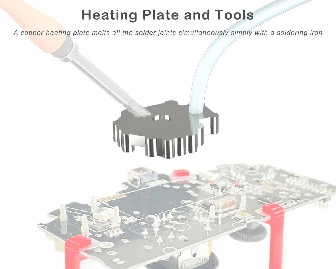 ElecGear 2 x TMR Joystick e piastra riscaldante dissaldante di ricambio per controller Xbox One, PCB di calibrazione, stick di controllo Hall TMR e strumenti di riparazione stoppino di saldatura