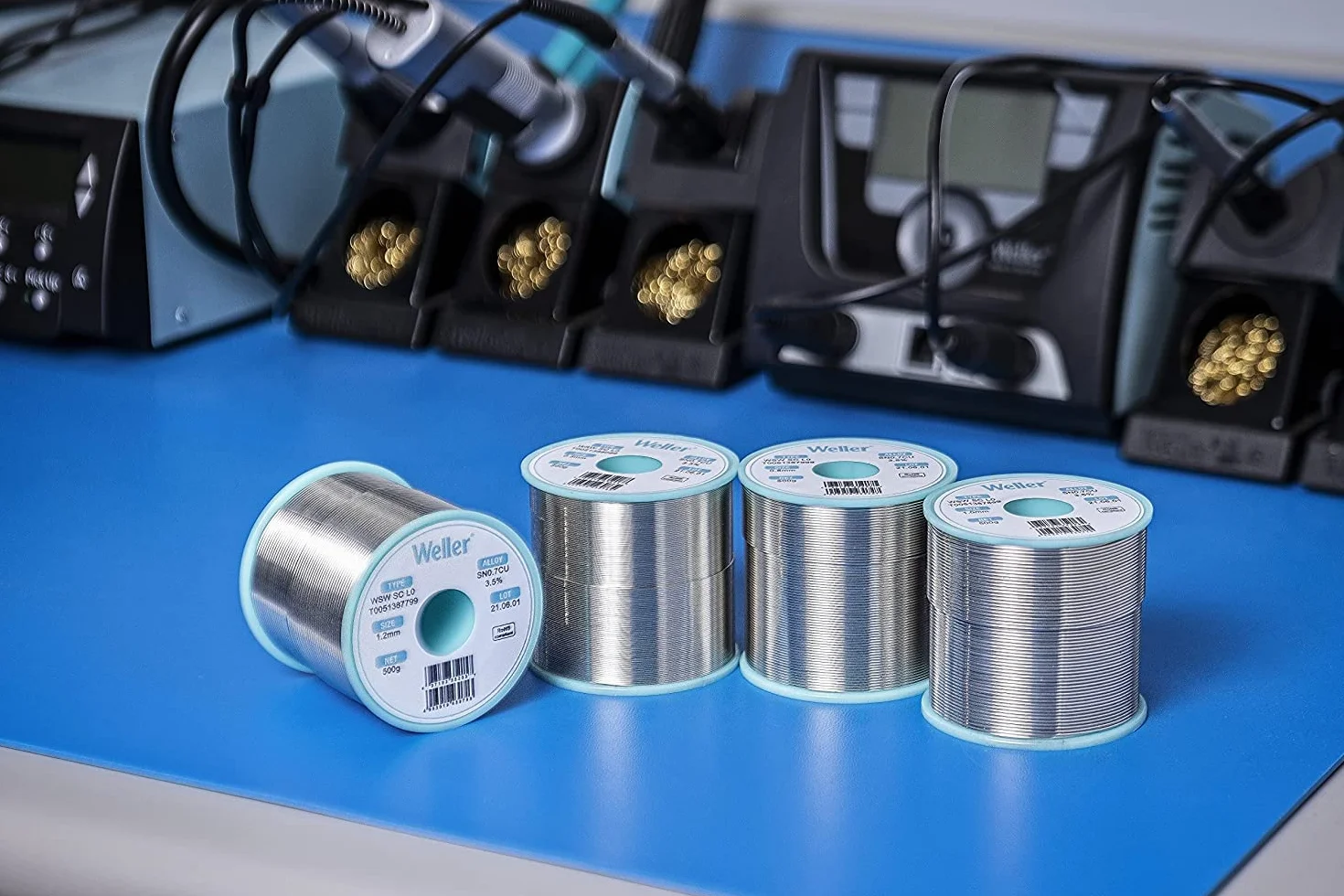 Weller WSW SC M1 (T0051387699) Filo Saldante, Ø 0.5mm, 500g, Lega Sn99.3Cu0.7, Contenuto di Fondente 3,5%