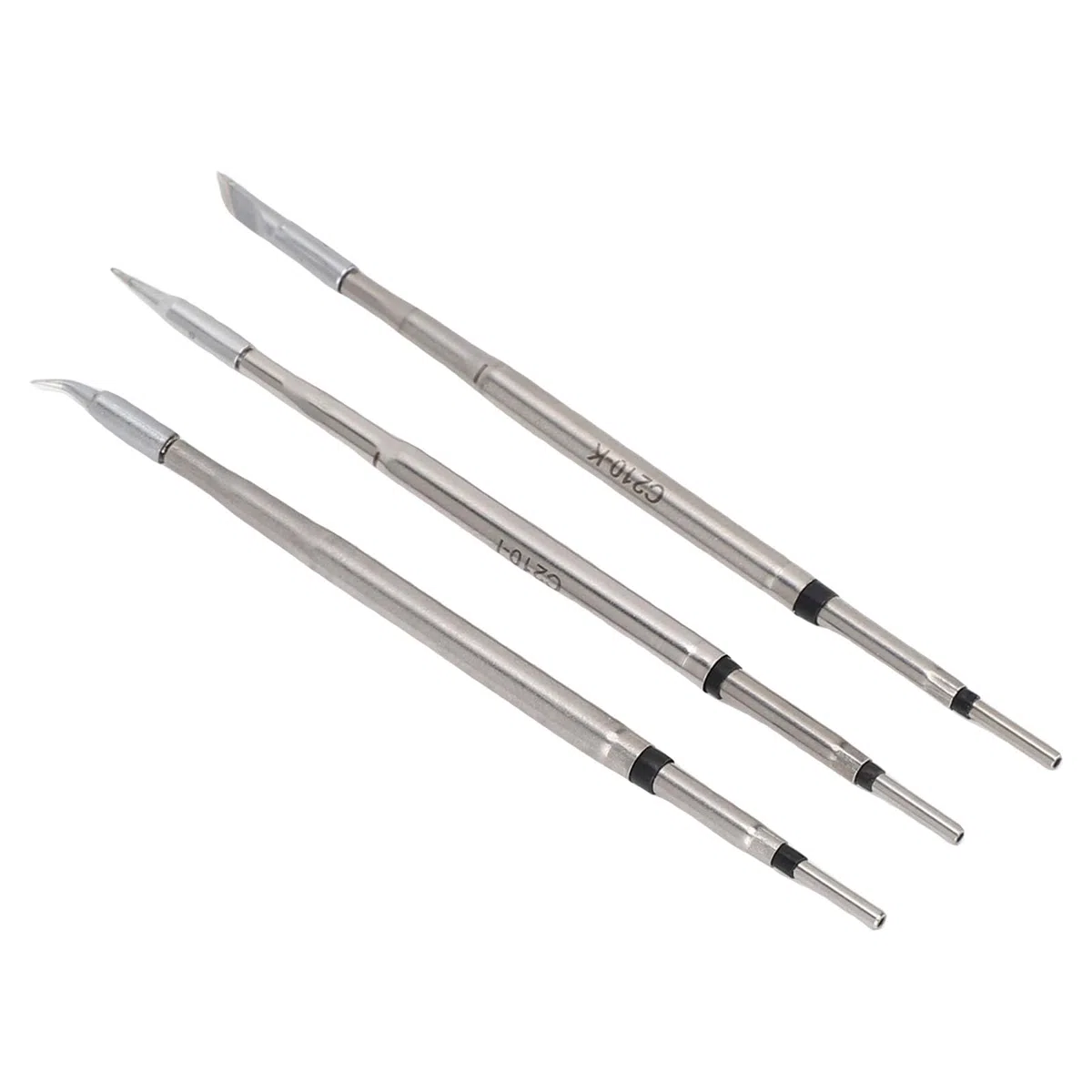 Set di 3 Punte per Saldatore, Punte di Ricambio per Saldatura Resistenti Alle Alte Temperature in Acciaio Inossidabile per C210 K I IS con Scatola di Immagazzinaggio