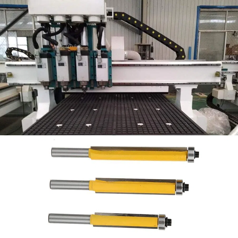 3 Pz set di frese con gambo 8 mm, Testa di taglio professionale in lega, Punta per pialla per il taglio del legno, Con cuscinetto, Utilizzato per la modellazione di linee di