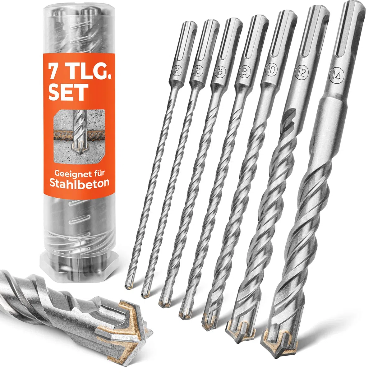 BAUBECK Set di punte per cemento Parent (set per trapano, diametro 6-14 x 160 mm [5 pezzi])