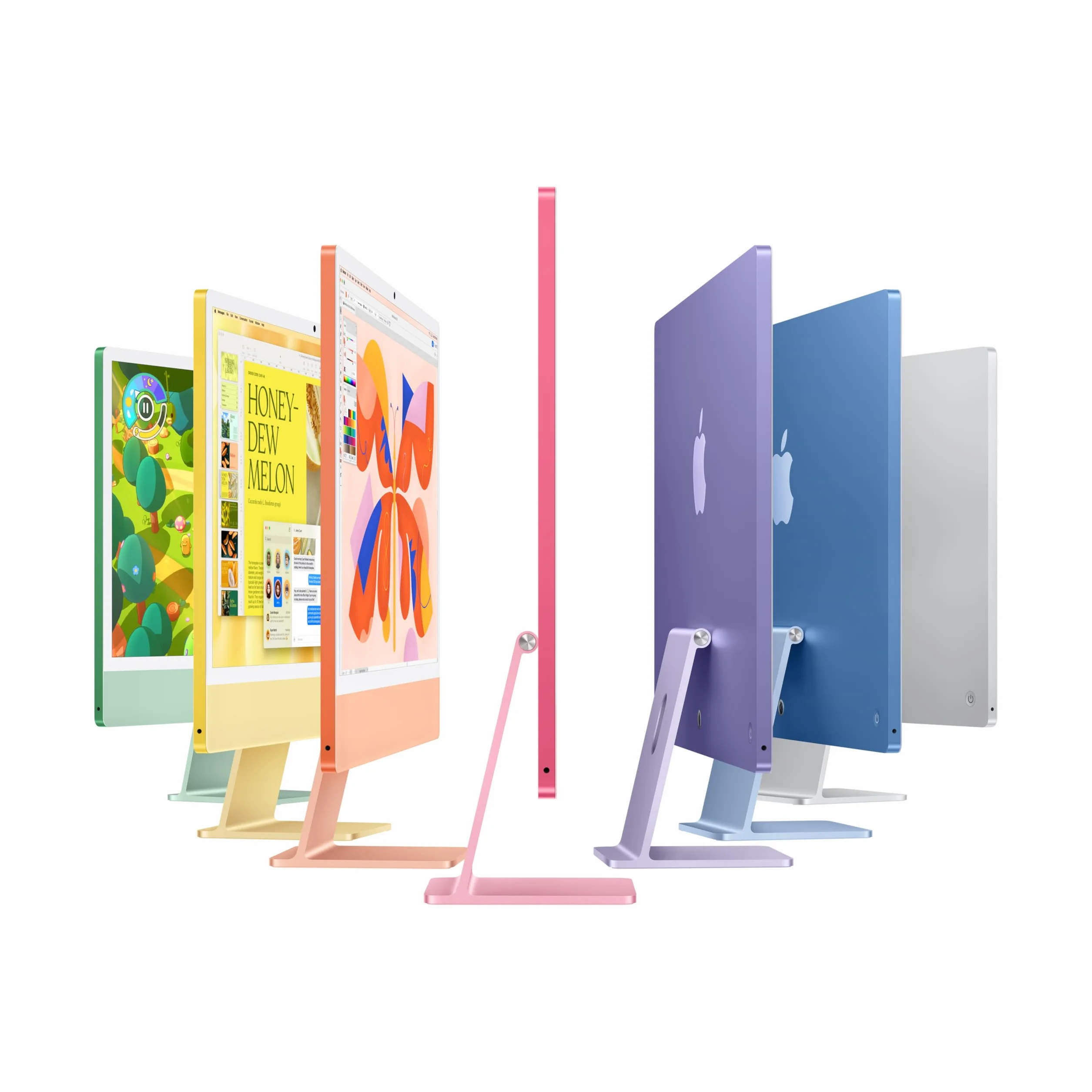 Apple iMac Computer desktop all-in-one: Chip M4, CPU 8-core e GPU 8-core: display Retina 24'', 16GB di memoria unificata, 256GB di archiviazione SSD, con accessori. Per iPhone/iPad; Argento
