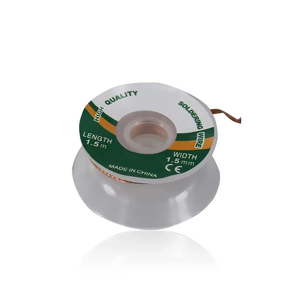 2 Pezzi di stoppino per Saldatura, stoppino per per Rimuovere la Saldatura e smontare i componenti elettrici, Treccia per stoppino per Saldatura Non Pulita (Larghezza: 3 mm, Lunghezza: 60')