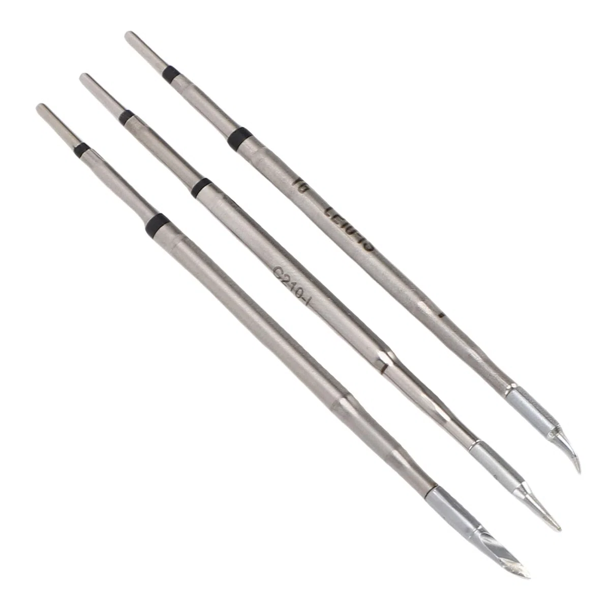 Set di 3 Punte per Saldatore, Punte di Ricambio per Saldatura Resistenti Alle Alte Temperature in Acciaio Inossidabile per C210 K I IS con Scatola di Immagazzinaggio