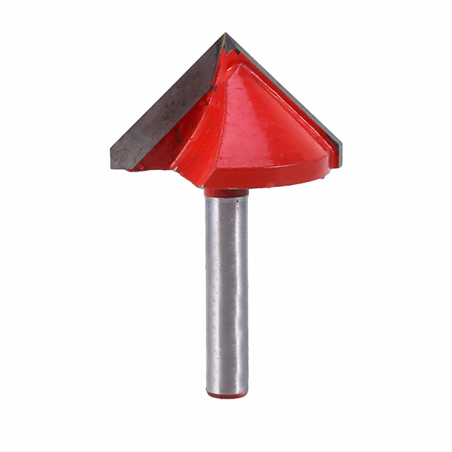 Router Tungsteno Acciaio, CNC Sharp V Groove Bit Fresa 90 Gradi per Cartongesso Legno 6 mm Codolo 32 mm Diametro 3 Dimensionale Sign Making Incisione Bit, Rosso Fresa per Cartongesso 90 Gradi