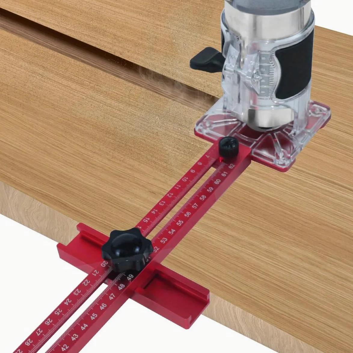 4 in 1 Router Fresatura Groove Bracket Cabinet Hardware Jig Router Alluminio Circle Cutting Jig Punch-Router Fresatura Groove Bracket (metrico)