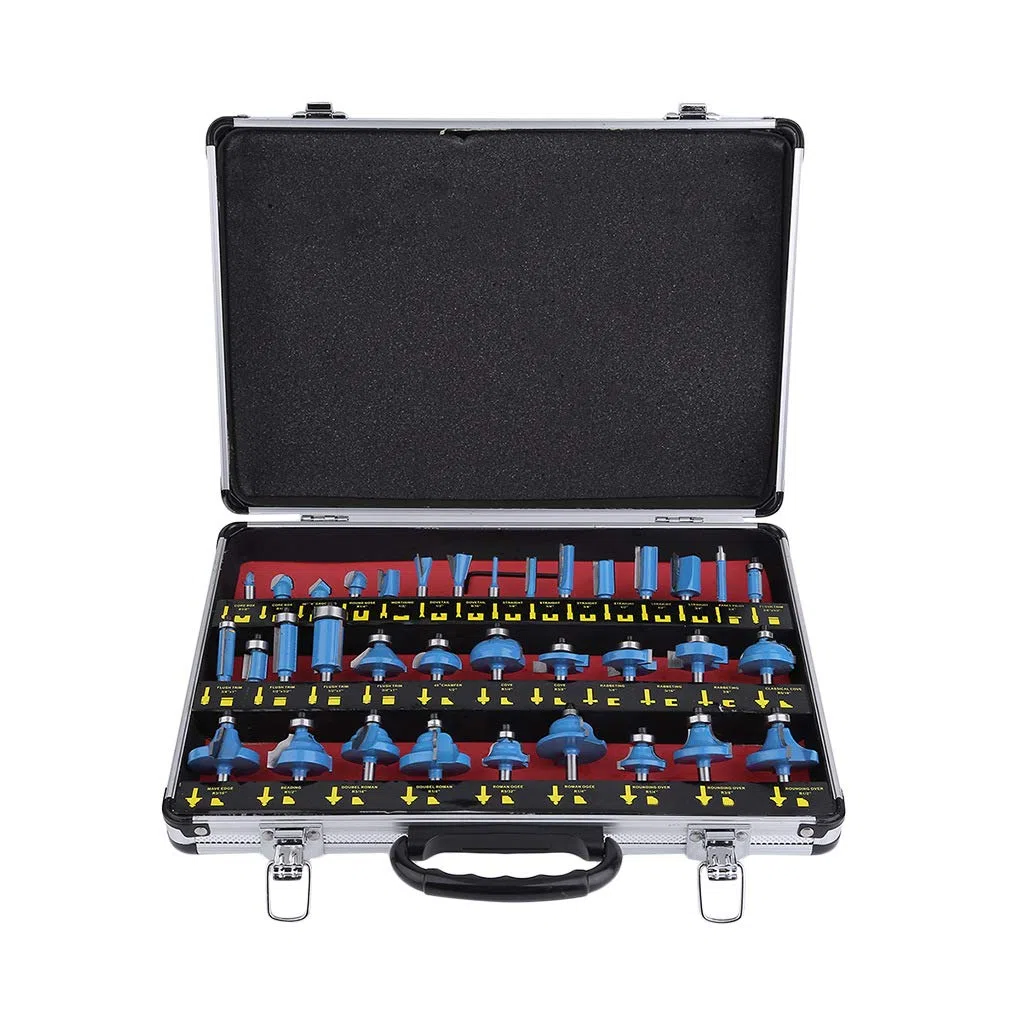 Tooloflife, set da 35 pezzi di punte per fresa con punta in carburo, kit di frese per la lavorazione del legno, frese per fresatura, utensili per trapano per fresa elettrica e trimmer