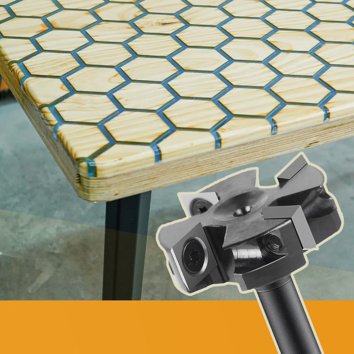 SpeTool Punta per fresa Spoilboard 8 mm, 40 mm, 4-ali, piallatura, lastre di legno