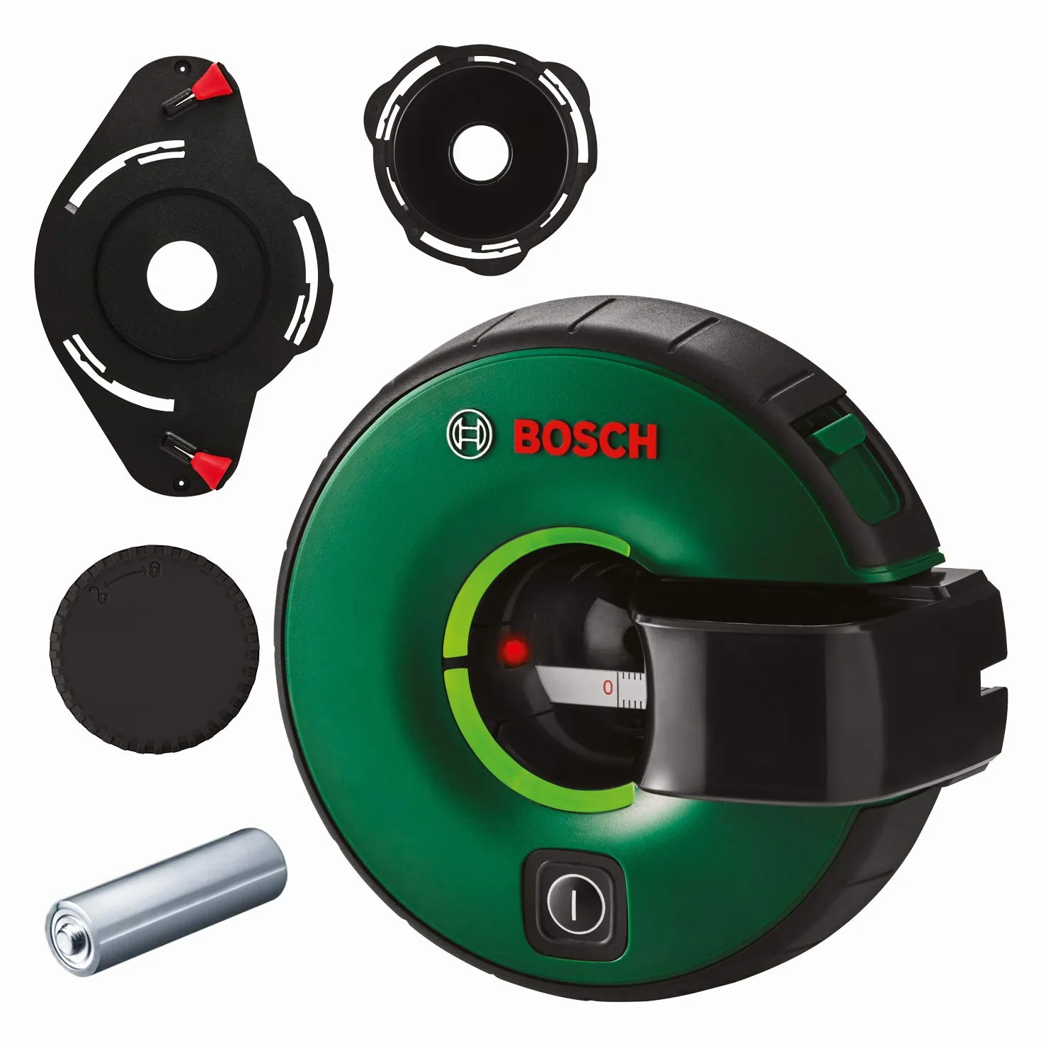 Bosch Livella laser a linee 2 in 1 Atino nastro di misurazione integrato (allineamento orizzontale o verticale grazie all'aggancio semplice su superfici regolari e irregolari)