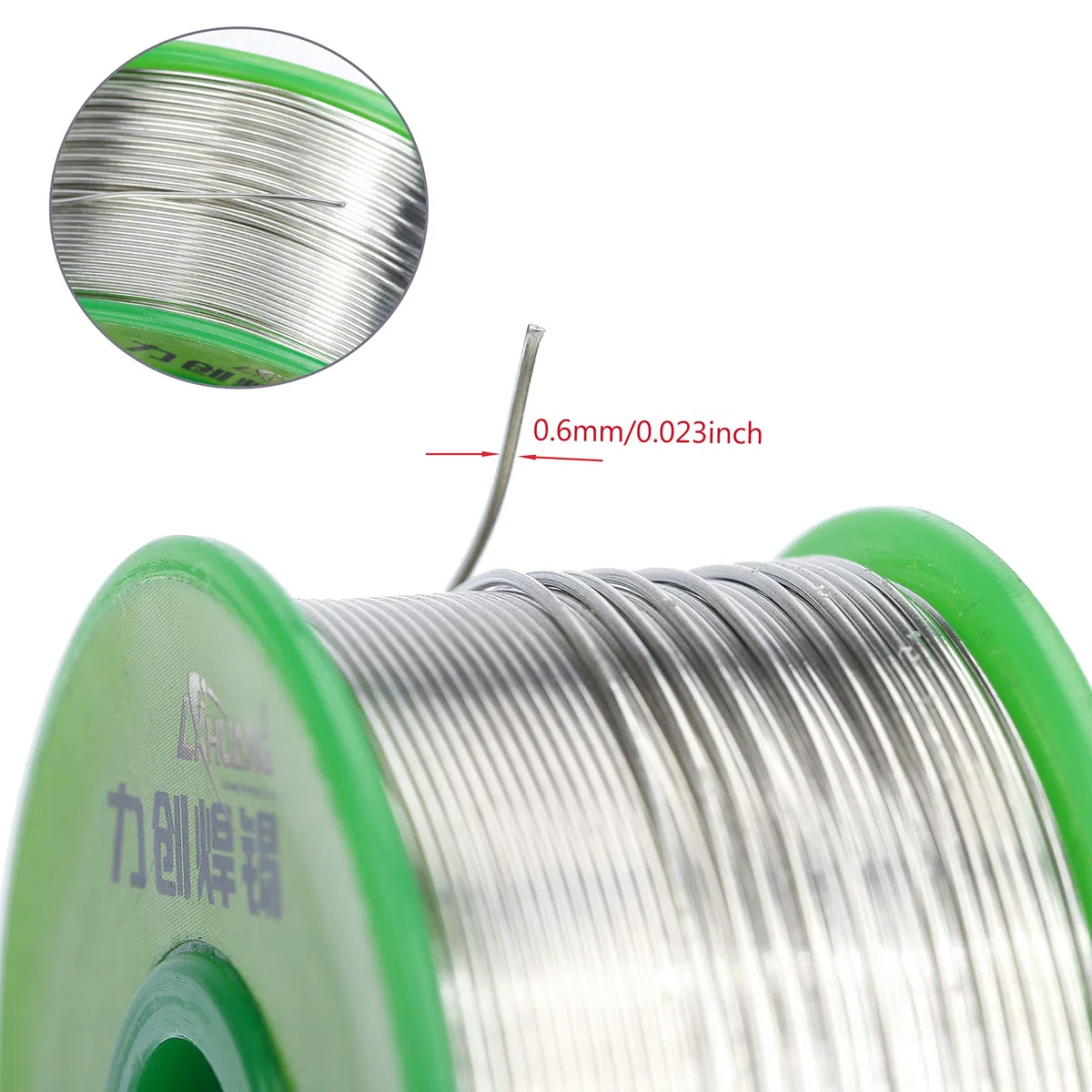Filo per Saldatura Senza Piombo 0.6 mm Solder Wire con Nucleo Colofonia per Lavori di Saldatura Elettronica per Microsaldature Saldature Saldare 100g
