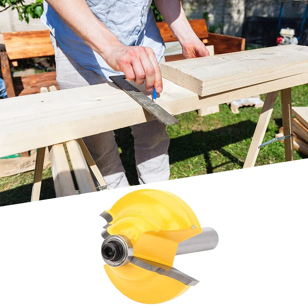 Fresa Per La Lavorazione del Legno, Fresa Artistica con Doppio Gambo da 8 Mm Per Fresatura di Stampi Per Modanature Romane Per Armadietti con Telaio della Porta(8*38.1MM)