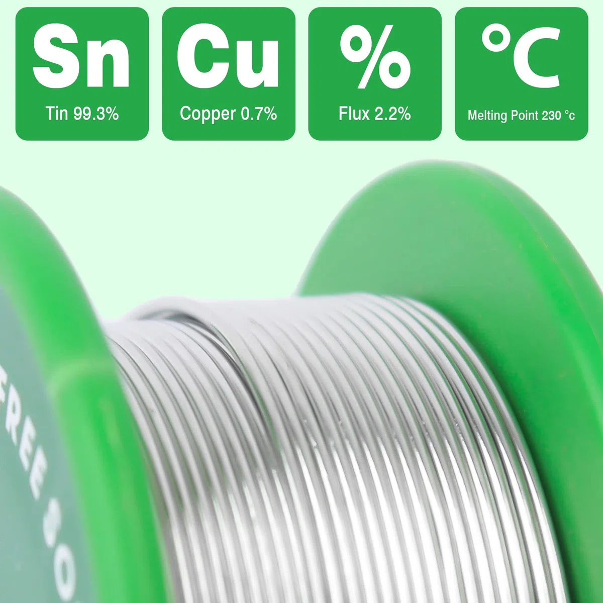 3 Pezzi Filo di Saltura senza Piombo, Filo Animato Sn99.3 Cu0.7 FIux 2.0％ Stagno per Saldatura 0,6mm/0,8 mm/1,0mm, 30g/Rotolo