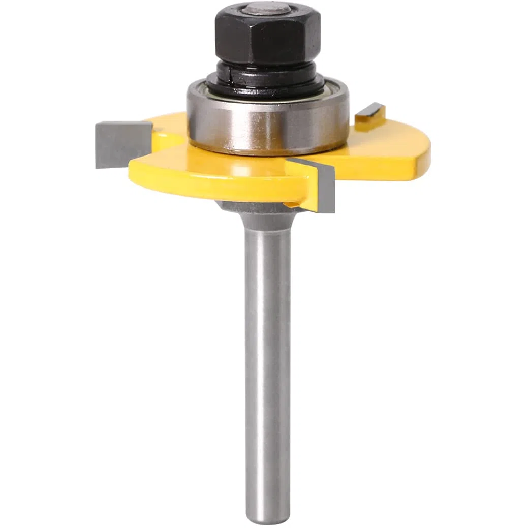 Fresa Scanalatura Set 6mm - APLUS 2Pz Fresa a Disco per Linguette e Scanalature, 3 Denti a Forma T Punte di Falegnameria, Strumento di Lavorazione del Legno e Fai da Te
