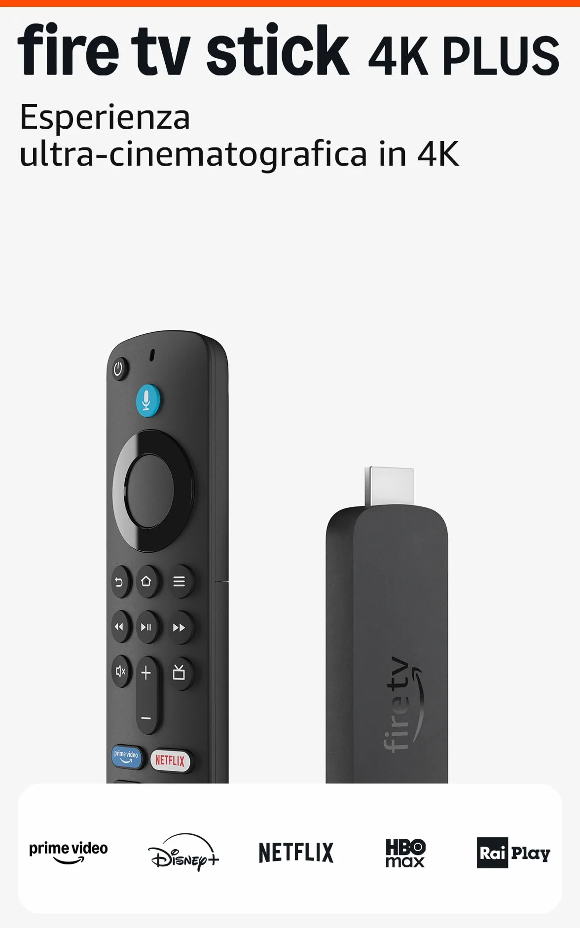 Fire TV Stick 4K Plus di Amazon, dispositivo per lo streaming con supporto per Wi-Fi 6, Dolby Vision/Atmos e HDR10+, trova serie TV più velocemente con Alexa+