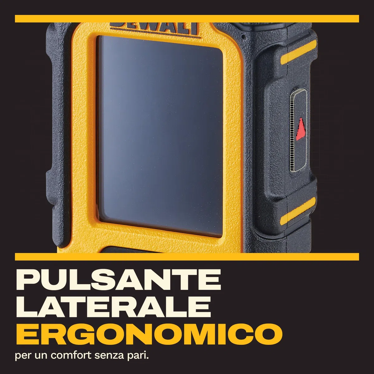 DEWALT Misuratore di distanze laser 60 metri con batteria al litio ricaricabile fino a 60m, DWHT78200-XJ