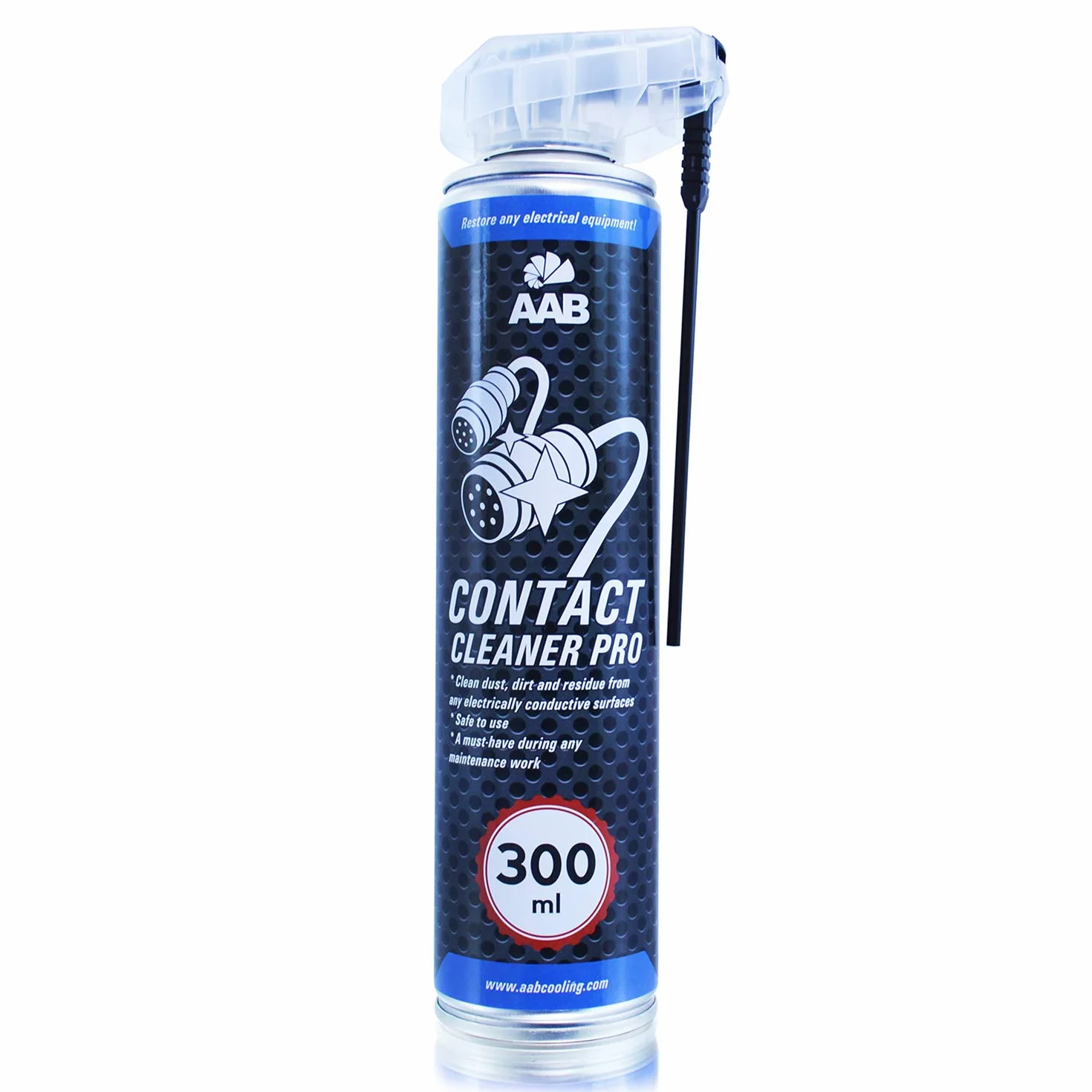 AABCOOLING Contact Cleaner PRO 300ml - Detergente per Contatti Elettrici – Spray Saldatura, Spray Elettrico, Antiossidante Circuito Elettrico, Vernice Spray Elettrico, Condensa Grassi