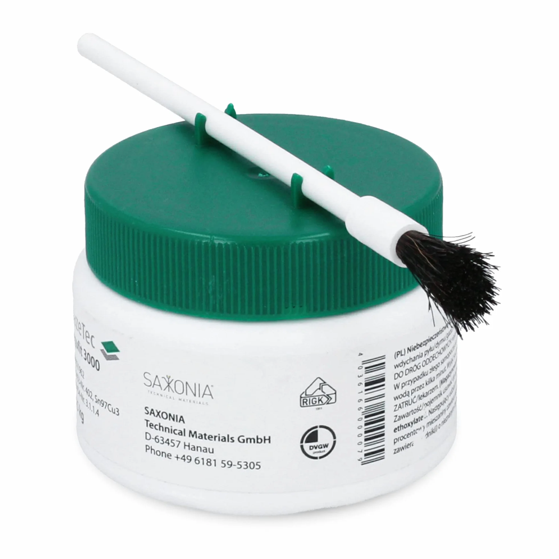 Flusso di saldatura Flussmittel Lötpaste Degufit 3000 Pasta per saldatura a bassa temperatura 250g con pennello per l'installazione di tubi dell'acqua potabile con tubi di rame | Flusso di saldatura