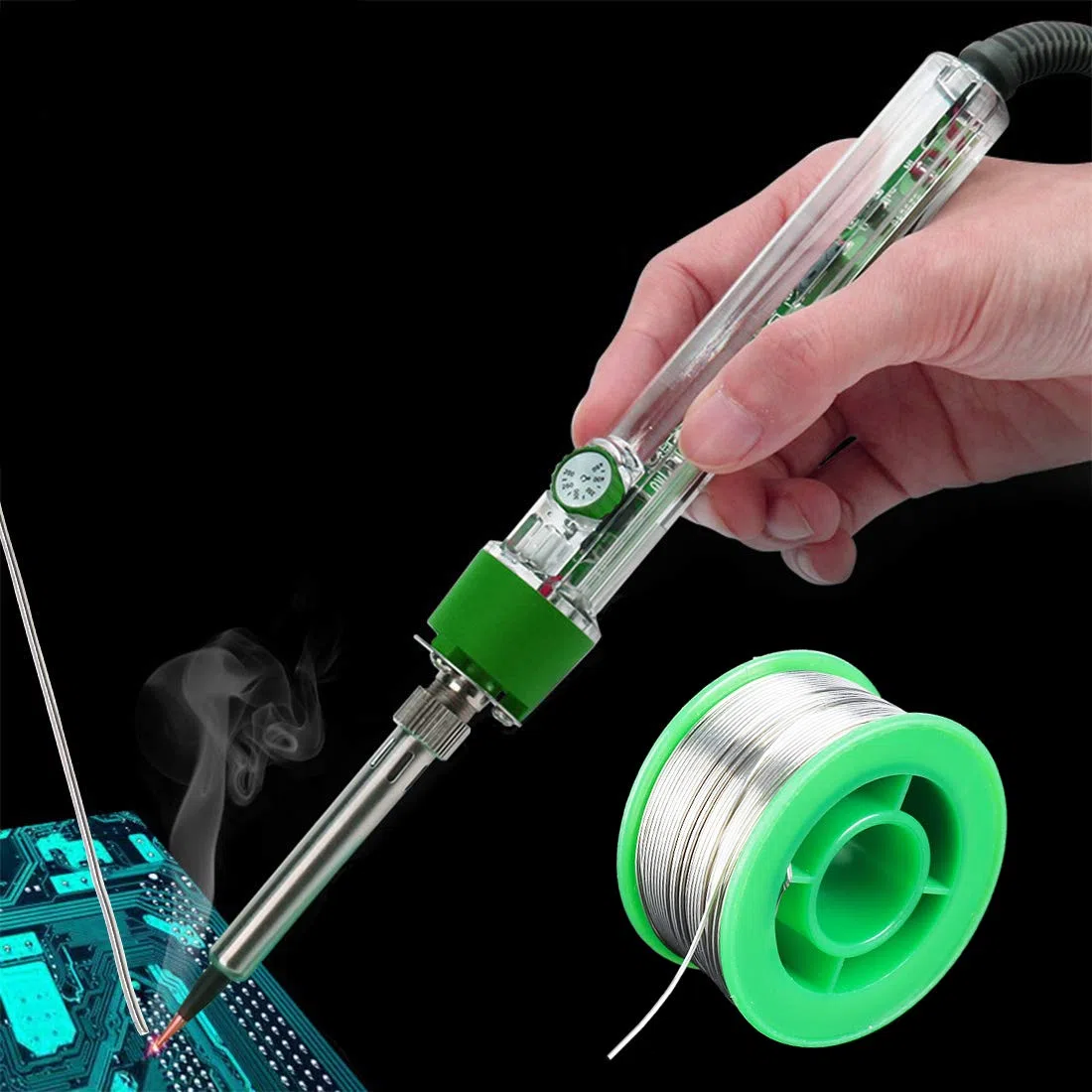 Filo per Saldatura Senza Piombo 0.6 mm Solder Wire con Nucleo Colofonia per Lavori di Saldatura Elettronica per Microsaldature Saldature Saldare 100g