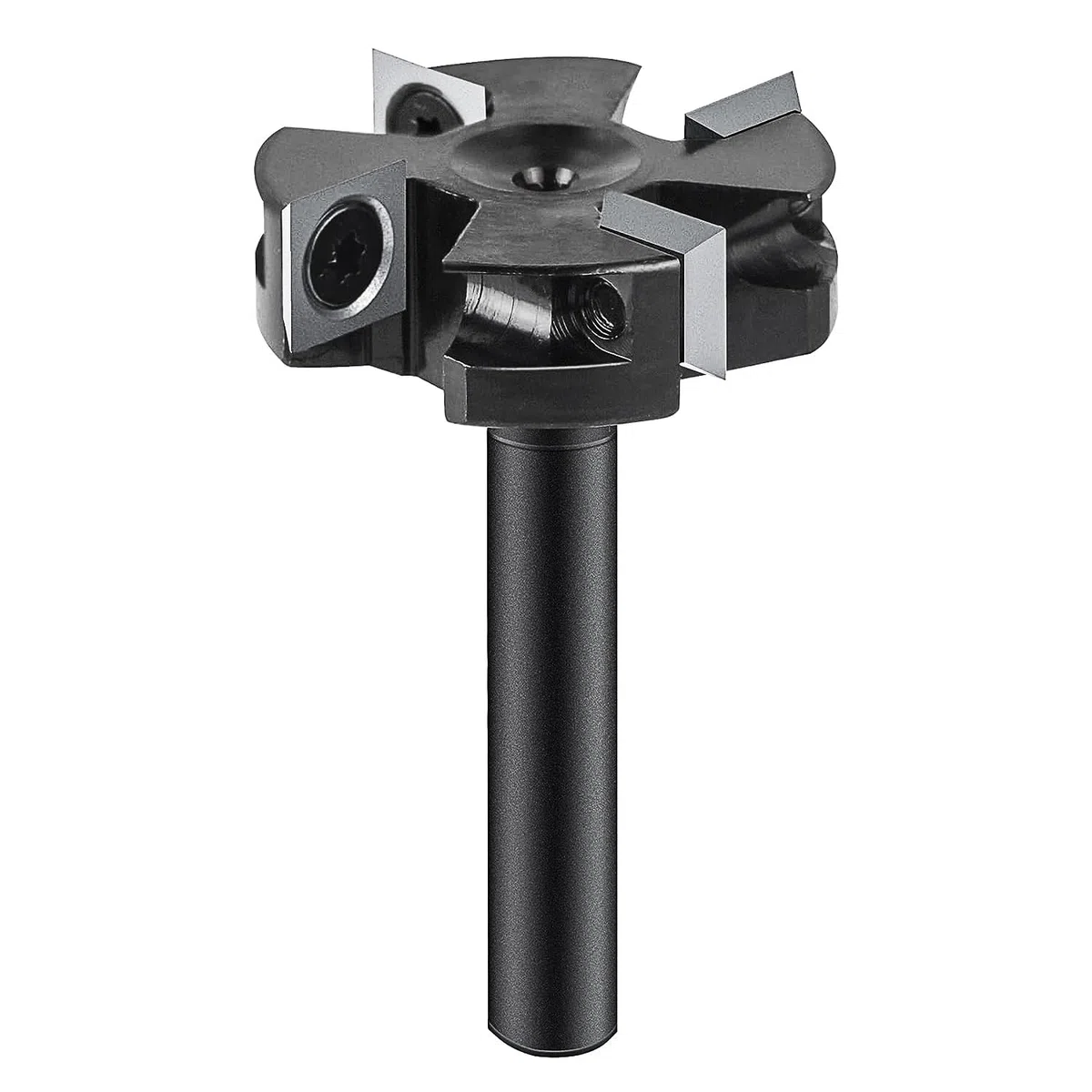 SpeTool Punta per fresa Spoilboard 8 mm, 40 mm, 4-ali, piallatura, lastre di legno