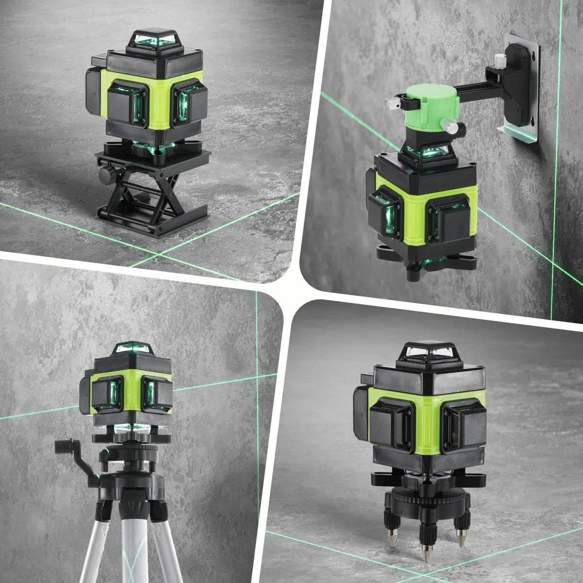 Weytoll Livella Laser 16 Linee Livella a Bolla IP54, Batteria da 2400 mAh x 2, con Treppiede Telescopico per la Posa di Piastrelle per Pavimenti, Divisori di Installazione