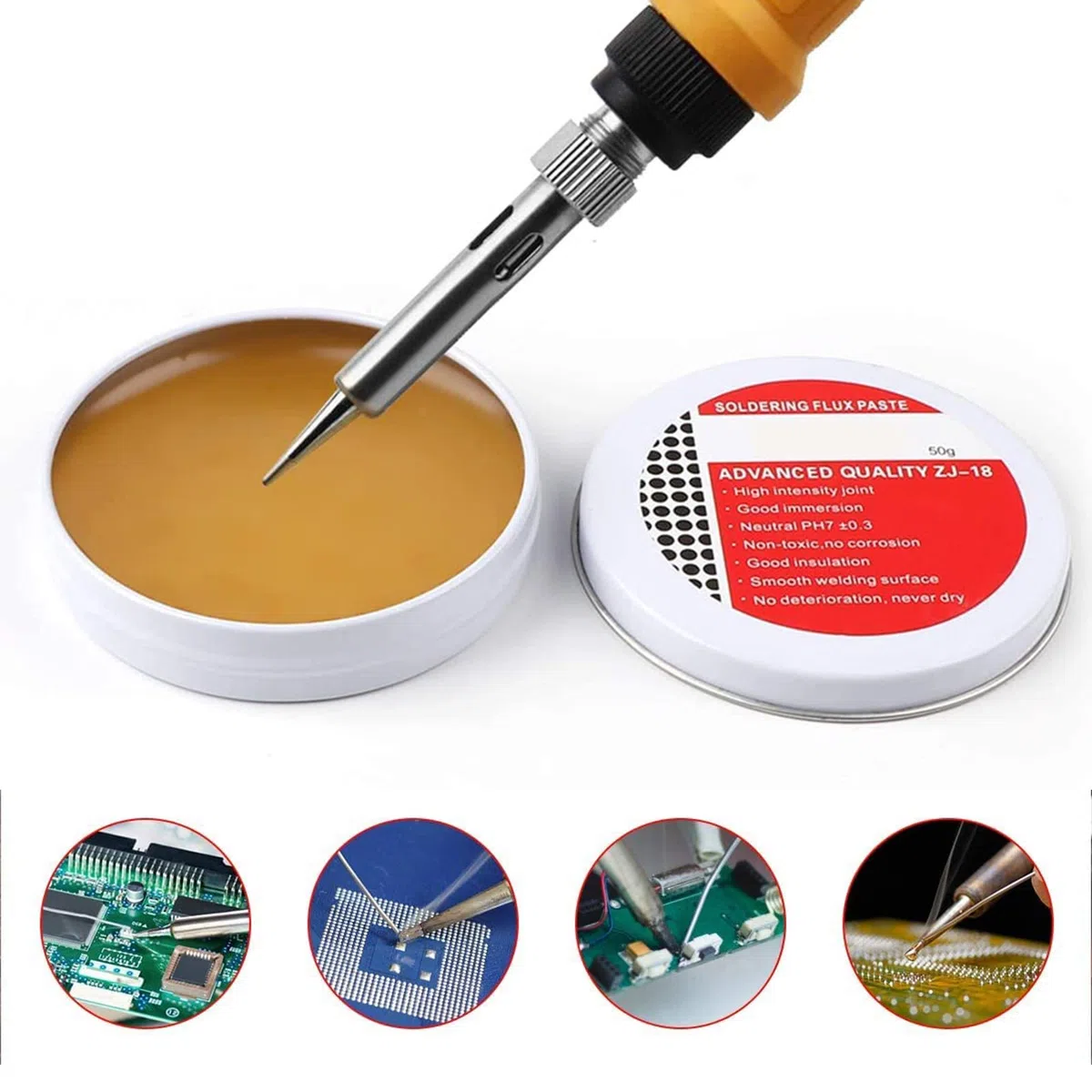 Pasta Per Saldature, Flusso Di Pasta, Pasta Per Saldatura a Stagno, Grasso Saldatura a Stagno, Pasta Di Stagno Per Saldatura, Pasta Saldante Stagno, Pasta Saldante No-Clean Flussante Ecologica, 50g