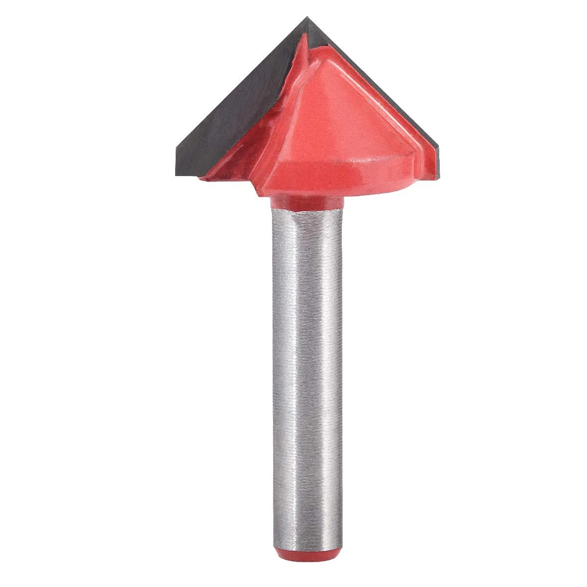 KATUR punta per router con scanalatura a V in metallo duro con gambo da 6 mm, per incisione CNC, fresa per utensili per legno (codolo 6 mm larghezza 22 mm 90 gradi)