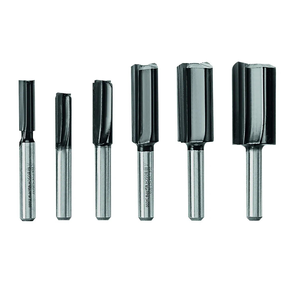 BOSCH RBS006SBS - Set di 6 punte per fresa in metallo duro con punta in metallo duro