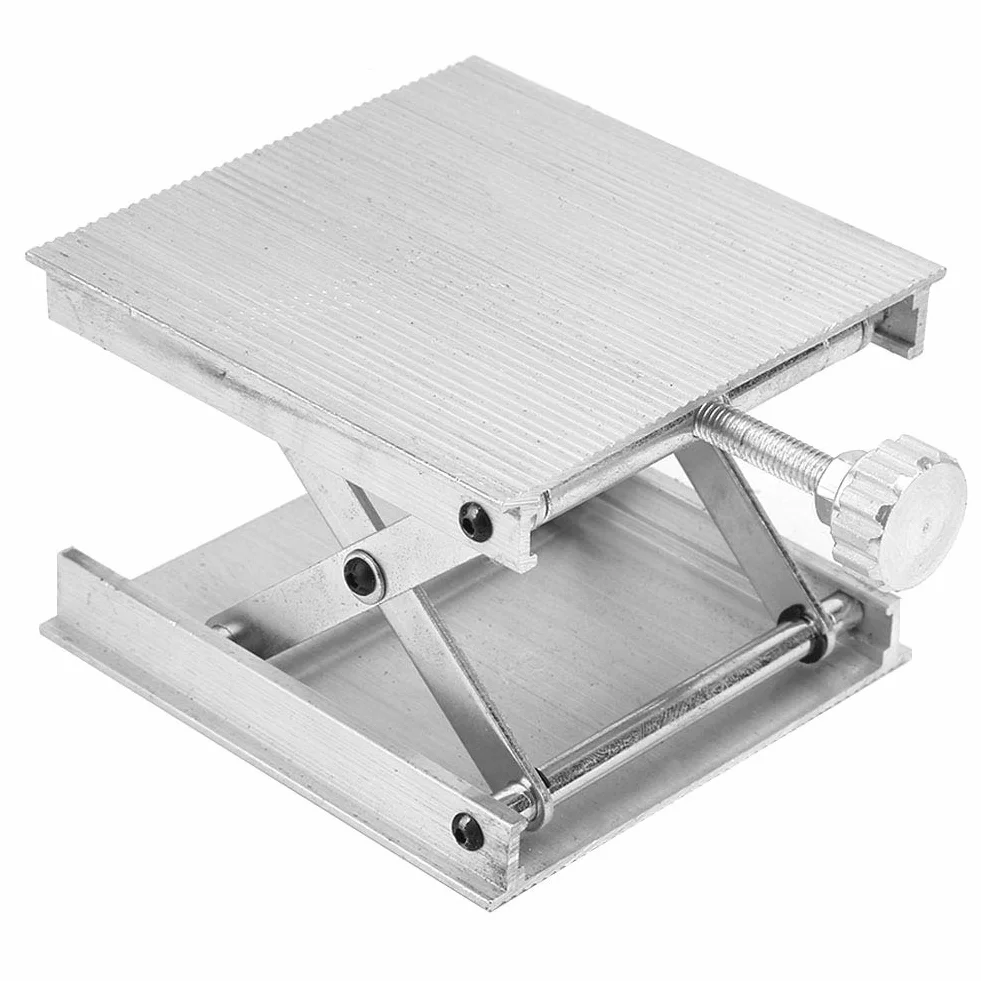 Piattaforma di Sollevamento Laboratorio 90 * 90mm, Supporto Regolabile per Livello, Strumento di Misurazione del Pavimento, Lega di Alluminio, Supporto di Sollevamento