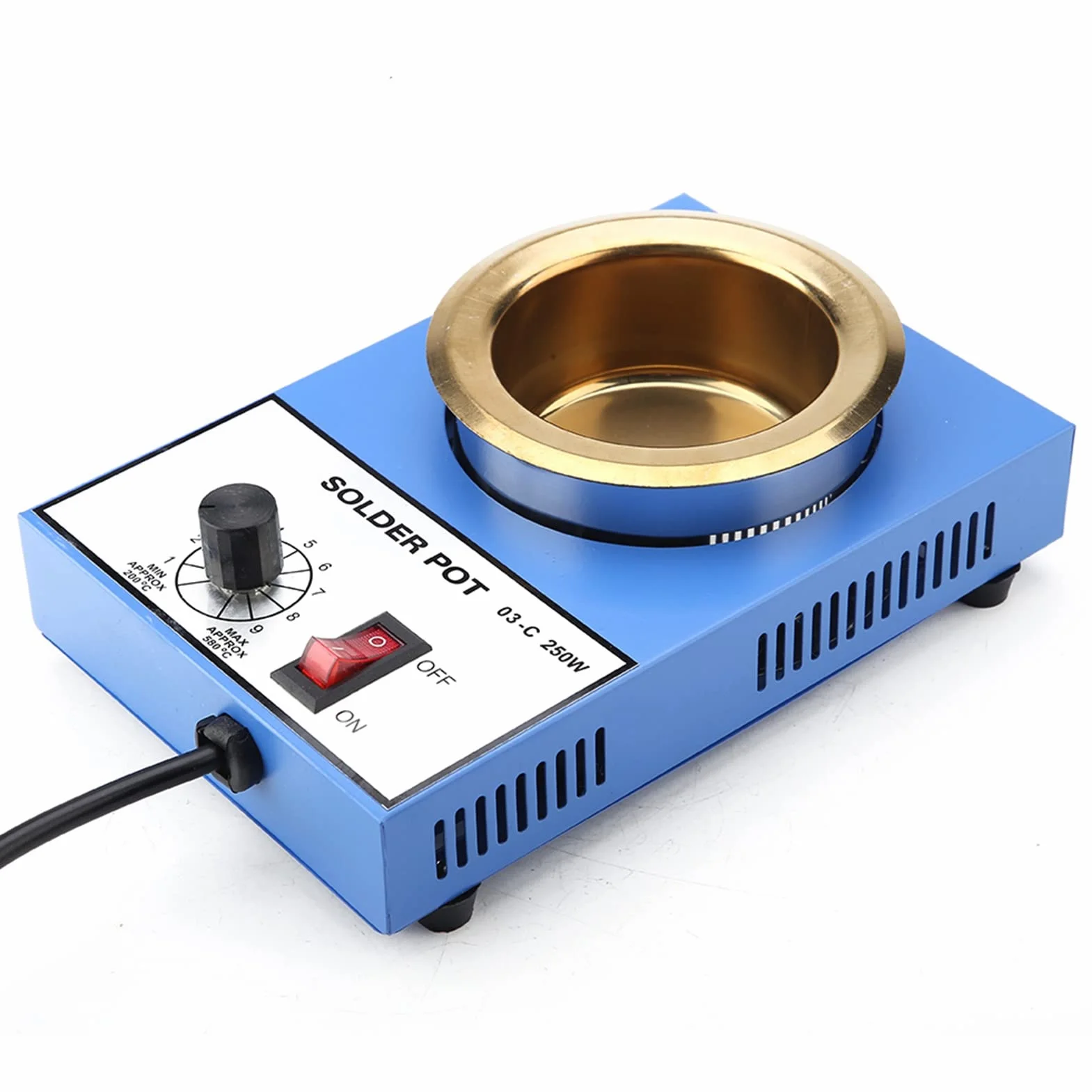 220V Saldatura Pentola Saldatura Stabilità Riscaldamento Bagno Dissaldante per Colata Fusione Fusione Raffinazione (spina UE) (250W)