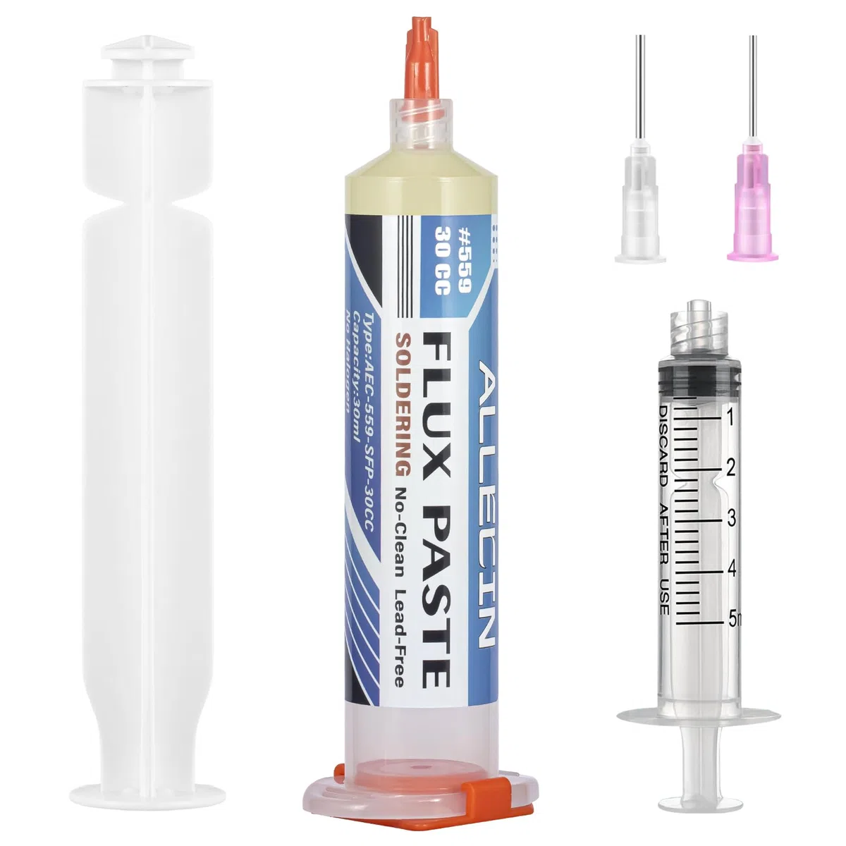 Flussante Senza Piombo 30mL No Clean Solder Flux Paste 30CC Flussanti per Saldatura Flusso per Pasta Saldante AEC-559 con Siringa per PCB SMD BGA (Confezione da 1 pezzo)