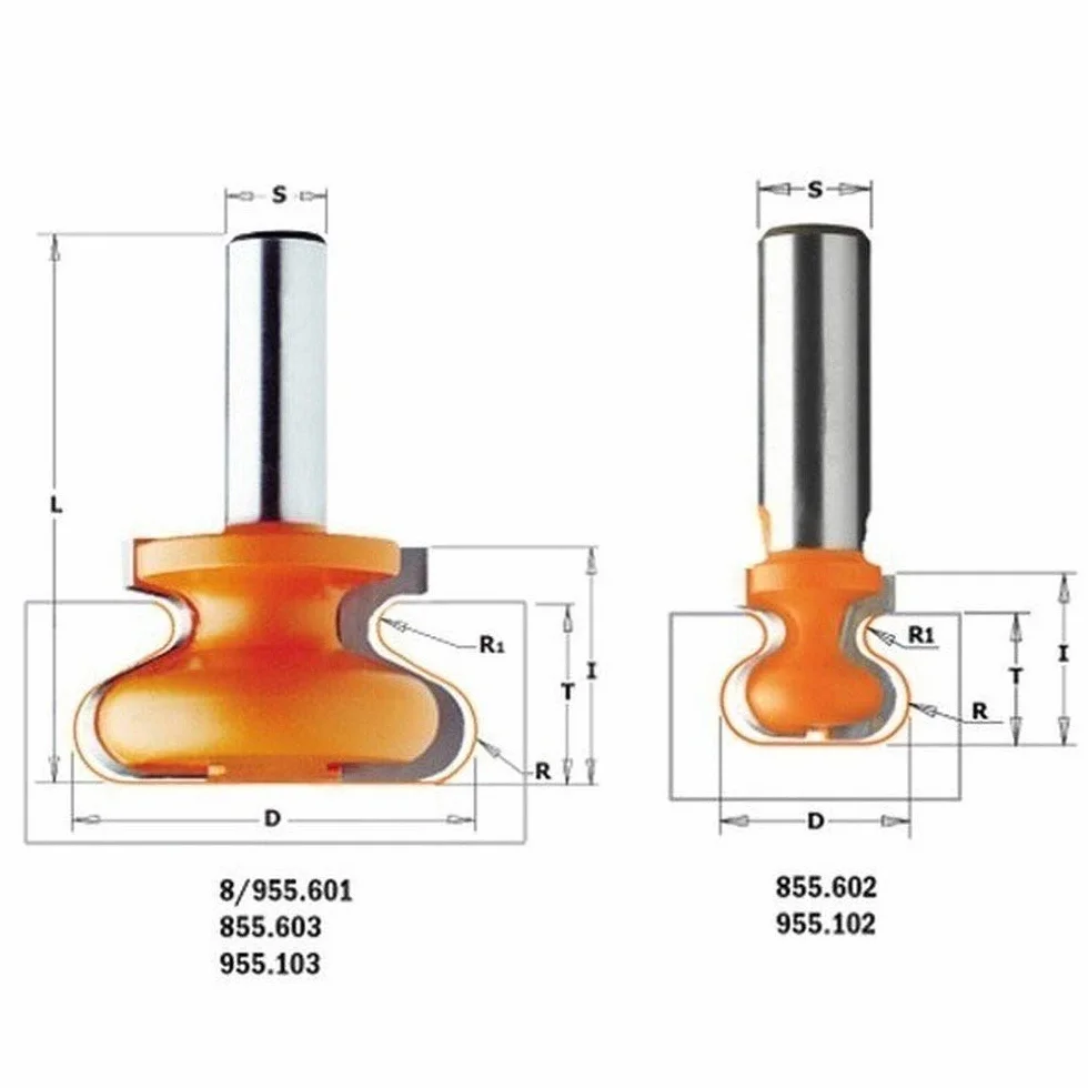 CMT 955.102.11 Fresa per Maniglie in Hw, Grigio/Arancio