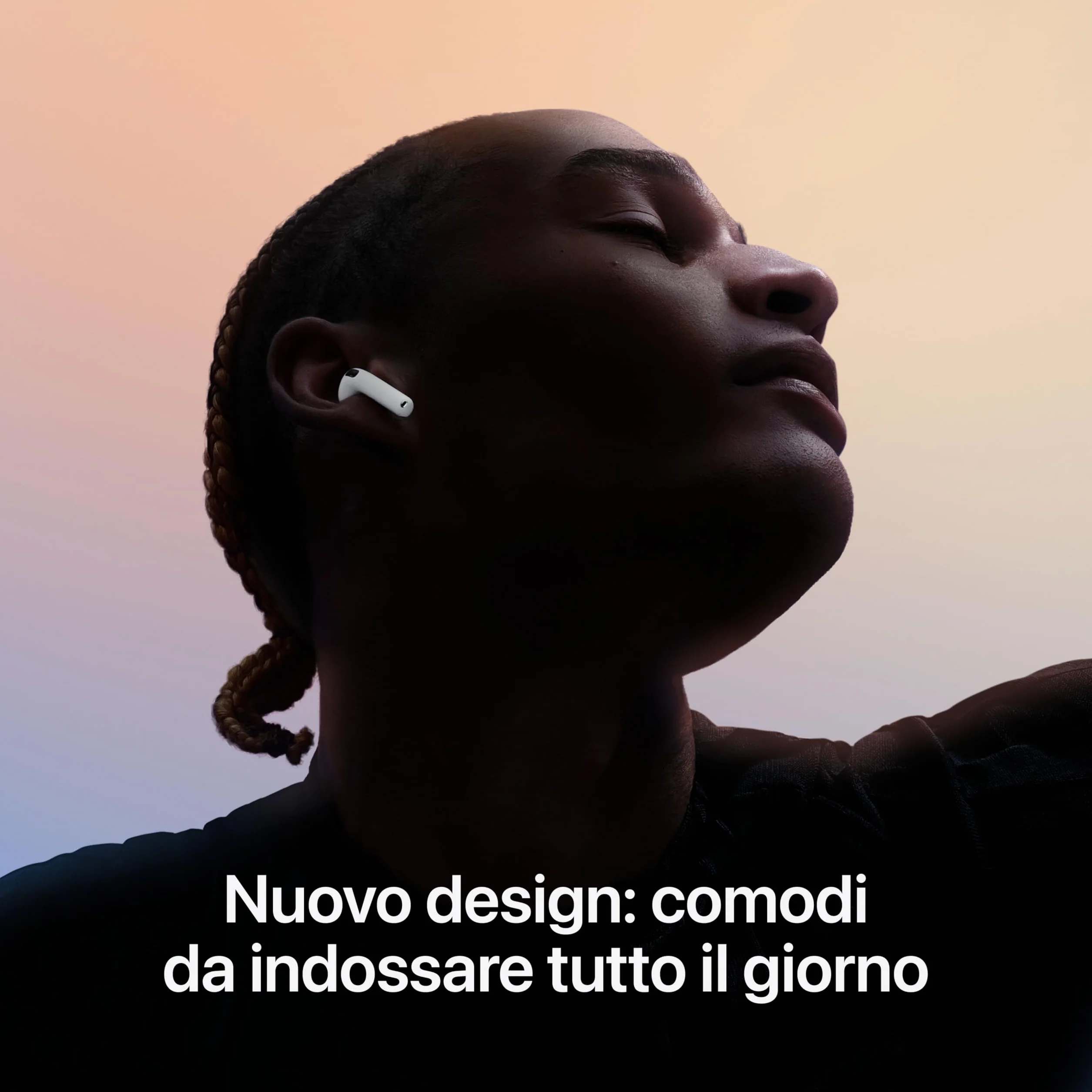 Apple AirPods 4 Auricolari wireless, Auricolari Bluetooth, Audio spaziale personalizzato, Resistenza al sudore e all’acqua, Custodia di ricarica USB-C, Chip H2, Fino a 24 ore di autonomia