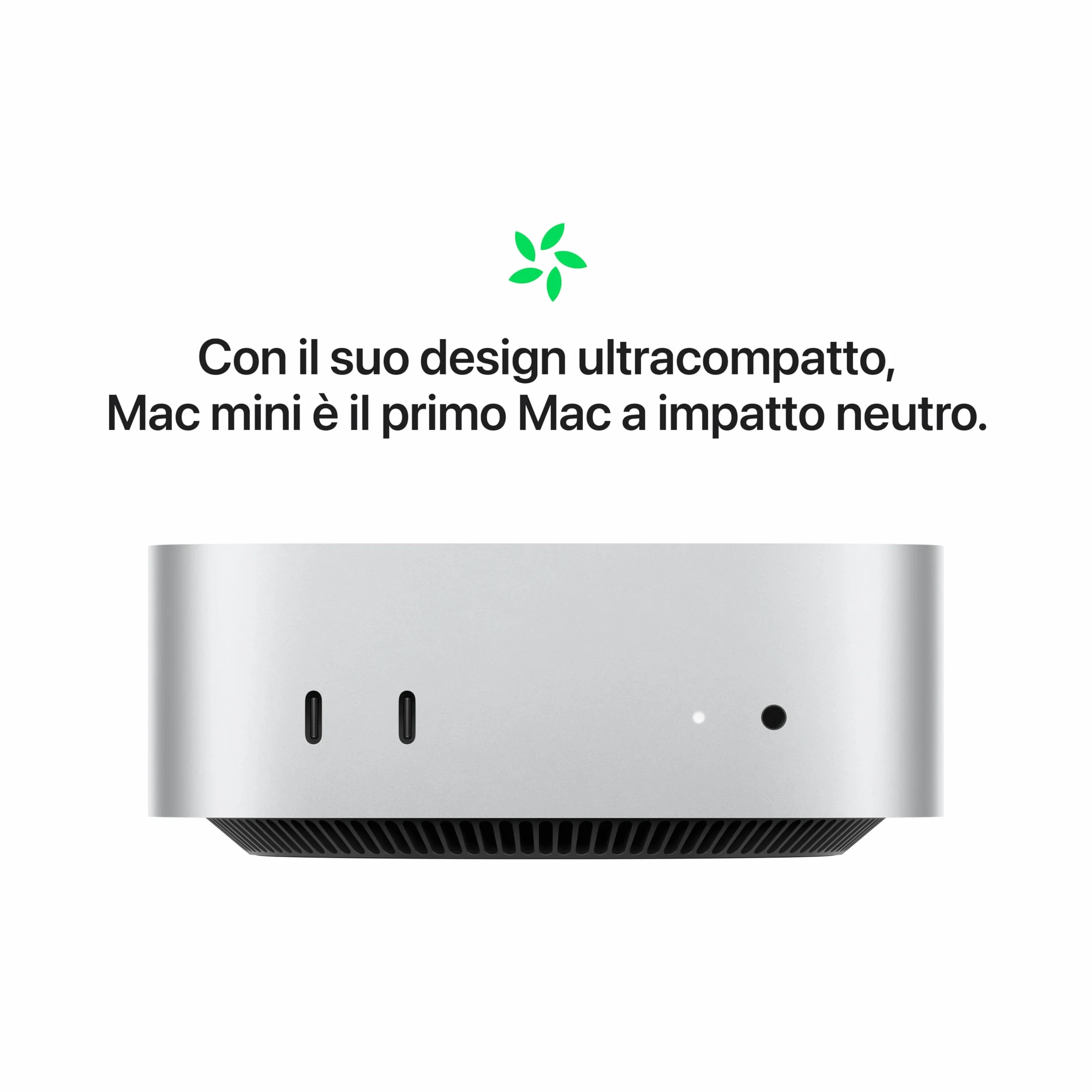 Apple Mac mini Computer desktop con chip M4, CPU 10-core e GPU 10-core): 16 GB di memoria unificata, 512 GB di archiviazione SSD, Gigabit Ethernet. Compatibile con iPhone/iPad