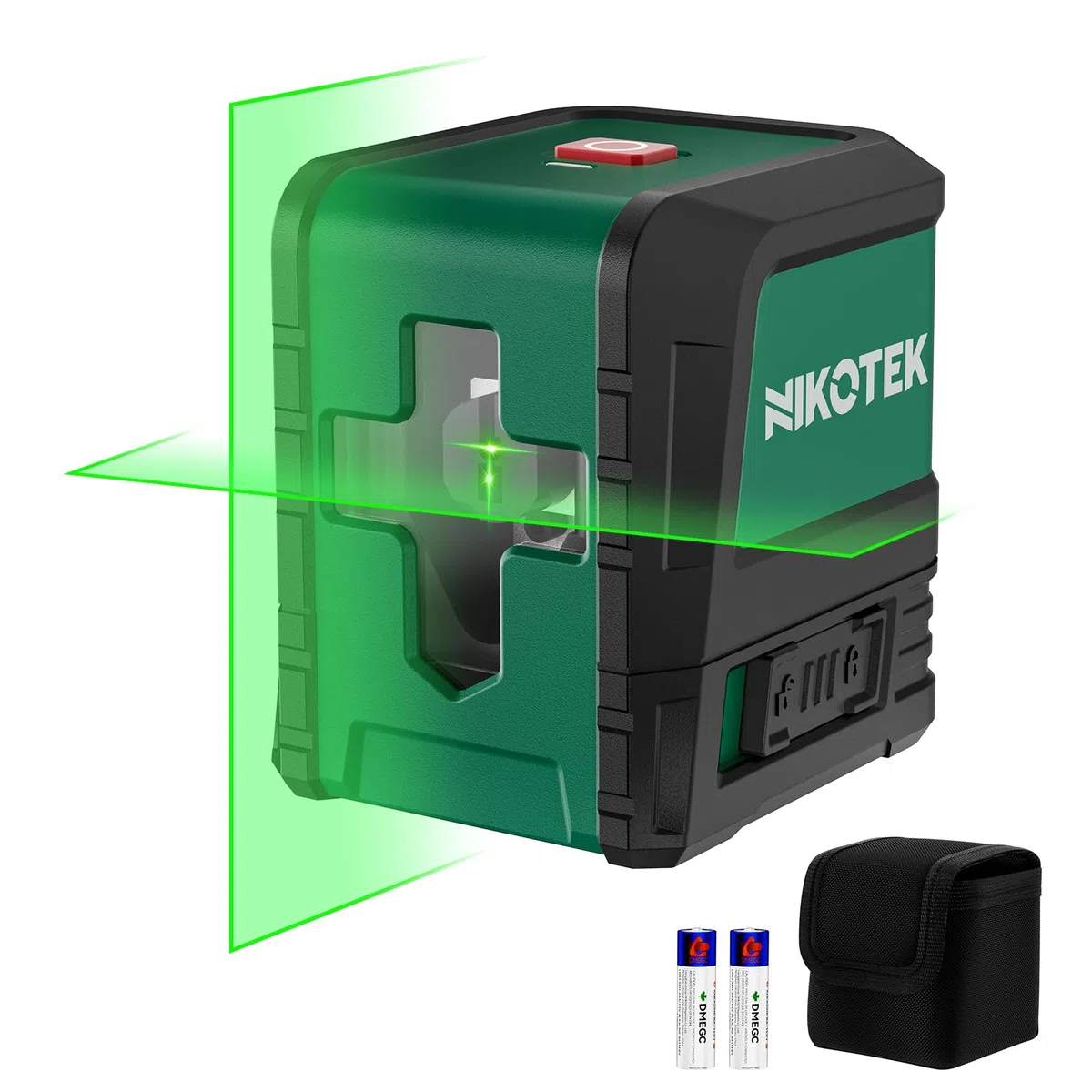 Livella Laser Autolivellante,NIKOTEK Livella Laser a Raggio Verde Laser Orizzontale e Verticale a Linee Incrociate per la Decorazione Domestica Custodia per il Trasporto(Batteria Inclusa)