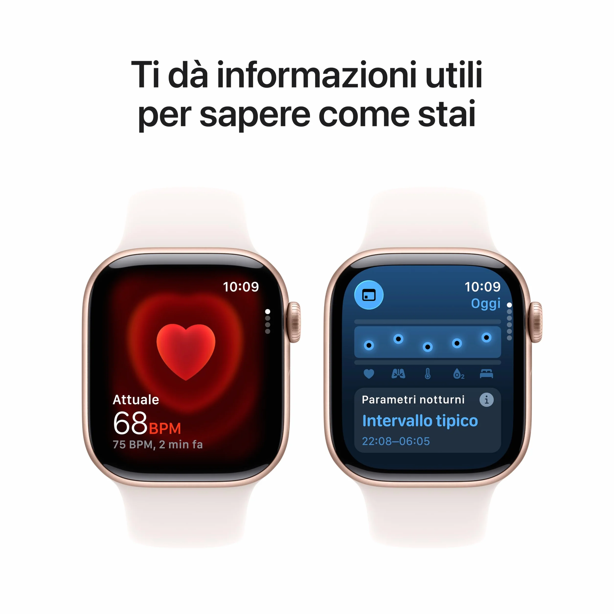 Apple Watch Series 11 GPS, Cassa 42 mm in alluminio color oro rosa con Cinturino Sport rosa fard - S/M