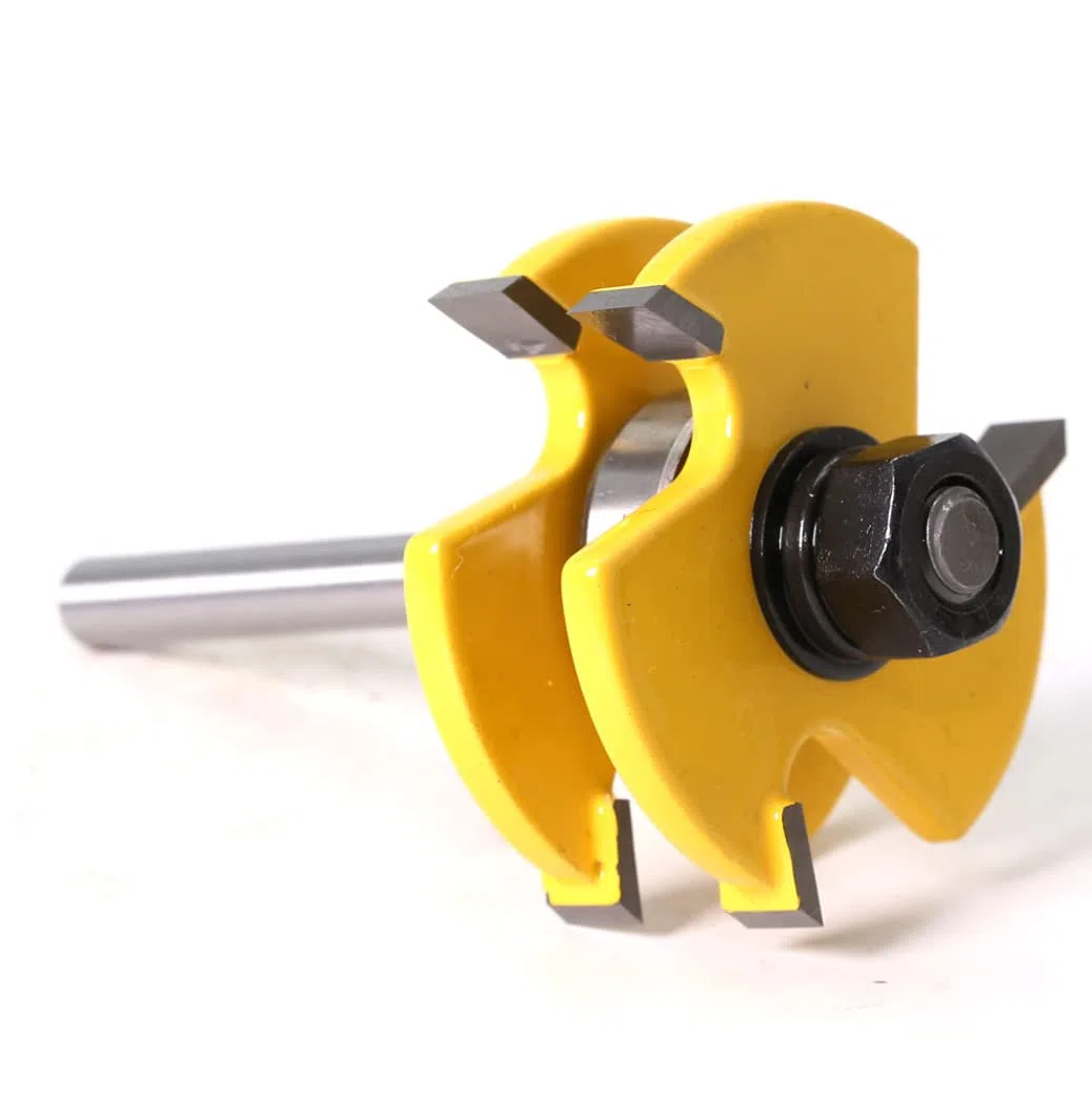 Fresa Scanalatura Set 6mm - APLUS 2Pz Fresa a Disco per Linguette e Scanalature, 3 Denti a Forma T Punte di Falegnameria, Strumento di Lavorazione del Legno e Fai da Te