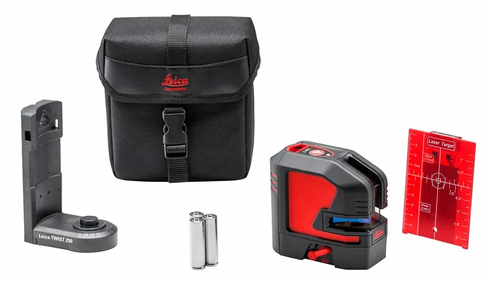 Leica Lino L2s – livella laser a linee incrociate con innovativo adattatore magnetico (fascio laser rosso, portata di lavoro: 25 m)