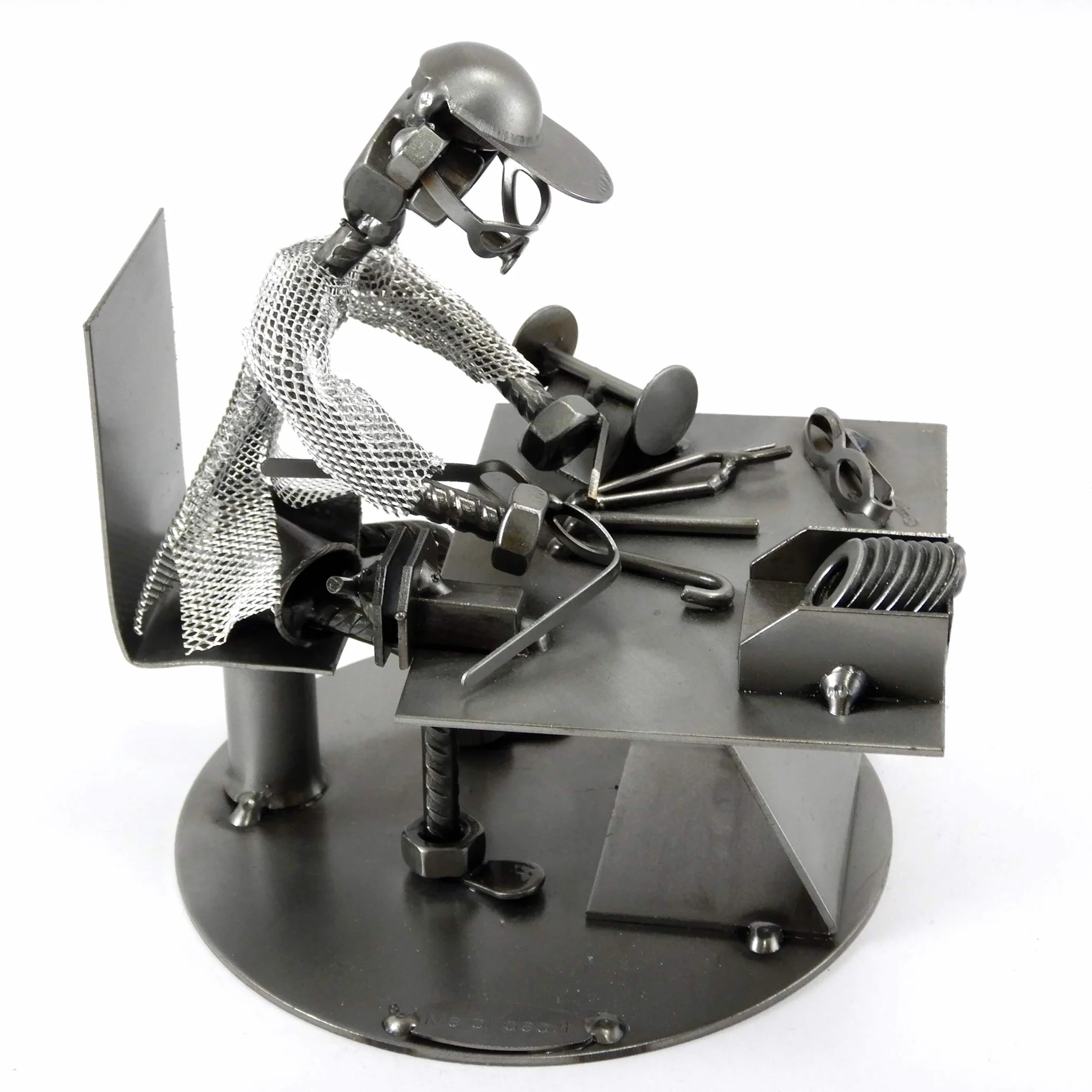 OTTICO IN METALLO CON VITI BULLONI CHIODI DI METAL IDEA - IDEA REGALO ORIGINALE - 100% ARTIGIANALE - MADE IN ITALY - PERSONALIZZABILE