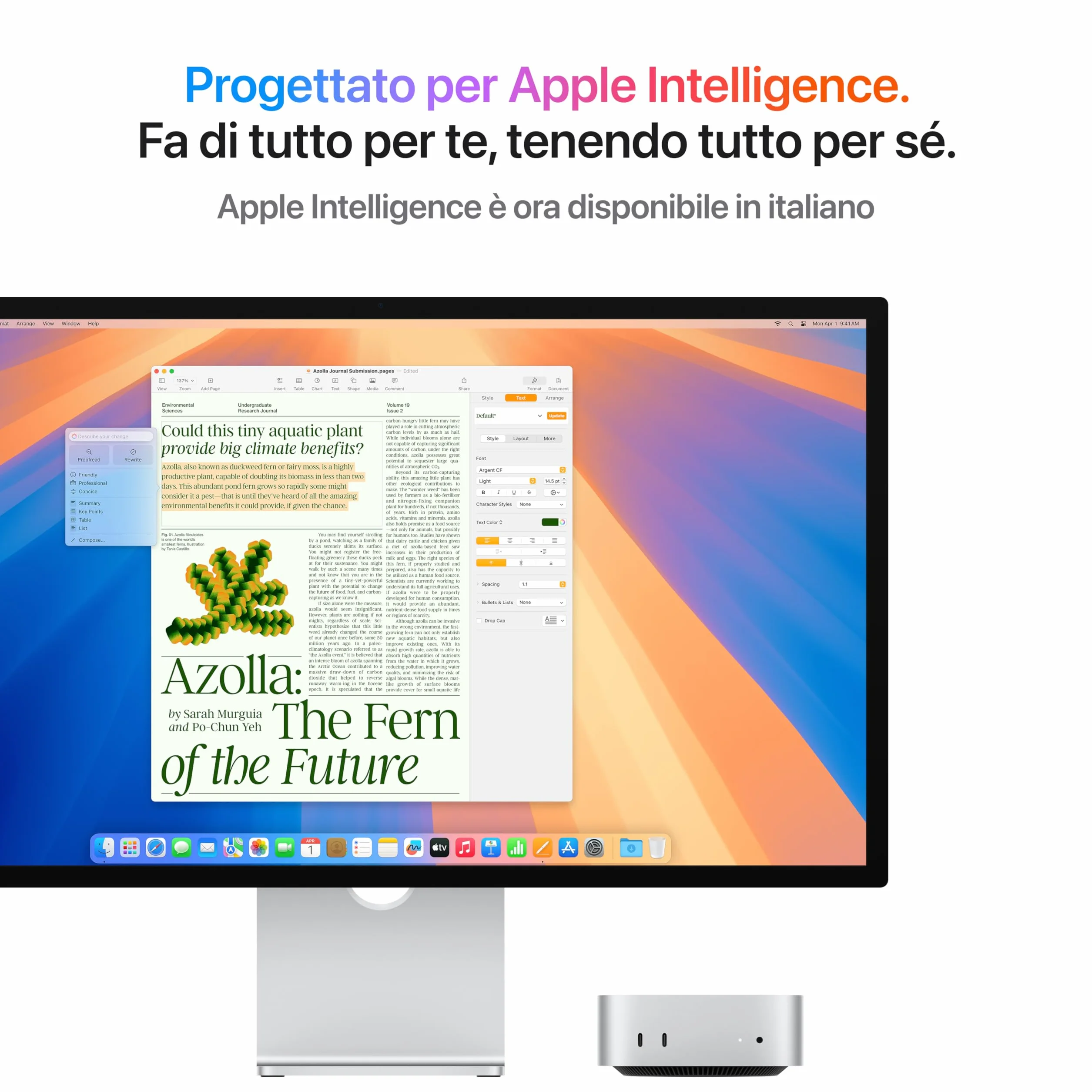 Apple Mac mini Computer desktop con chip M4, CPU 10-core e GPU 10-core): 16 GB di memoria unificata, 512 GB di archiviazione SSD, Gigabit Ethernet. Compatibile con iPhone/iPad