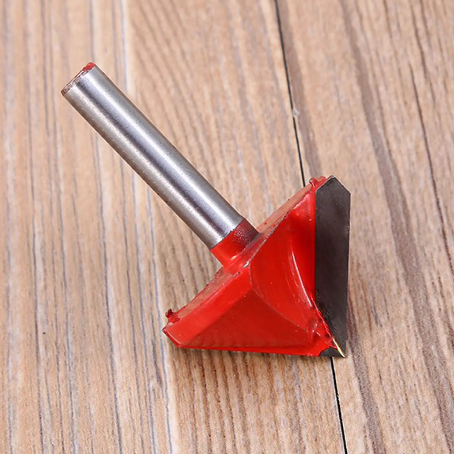 Router Tungsteno Acciaio, CNC Sharp V Groove Bit Fresa 90 Gradi per Cartongesso Legno 6 mm Codolo 32 mm Diametro 3 Dimensionale Sign Making Incisione Bit, Rosso Fresa per Cartongesso 90 Gradi