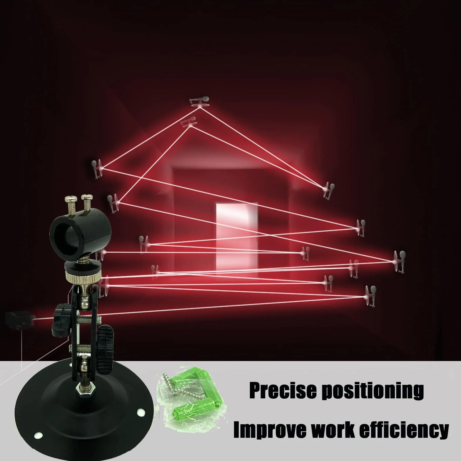 Supporto per posizionamento laser Supporto per modulo laser Supporto laser Supporto di posizionamento regolabile a 360 gradi Supporto per moduli laser (12 mm)(1pack)