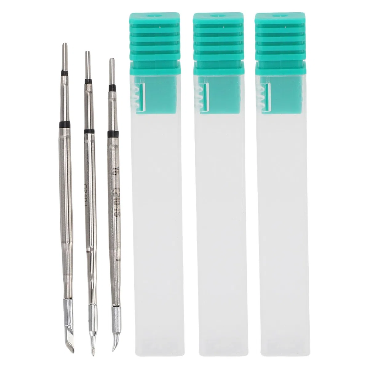 Set di 3 Punte per Saldatore, Punte di Ricambio per Saldatura Resistenti Alle Alte Temperature in Acciaio Inossidabile per C210 K I IS con Scatola di Immagazzinaggio