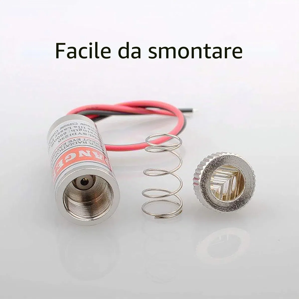 GERUI 4 pezzi moduli laser focalizzabili a croce laser a messa a fuoco regolabile laser rosso 3-5 V 650 nm con lenti in plastica, laser a croce, utilizzato per la correzione e l'allineamento di