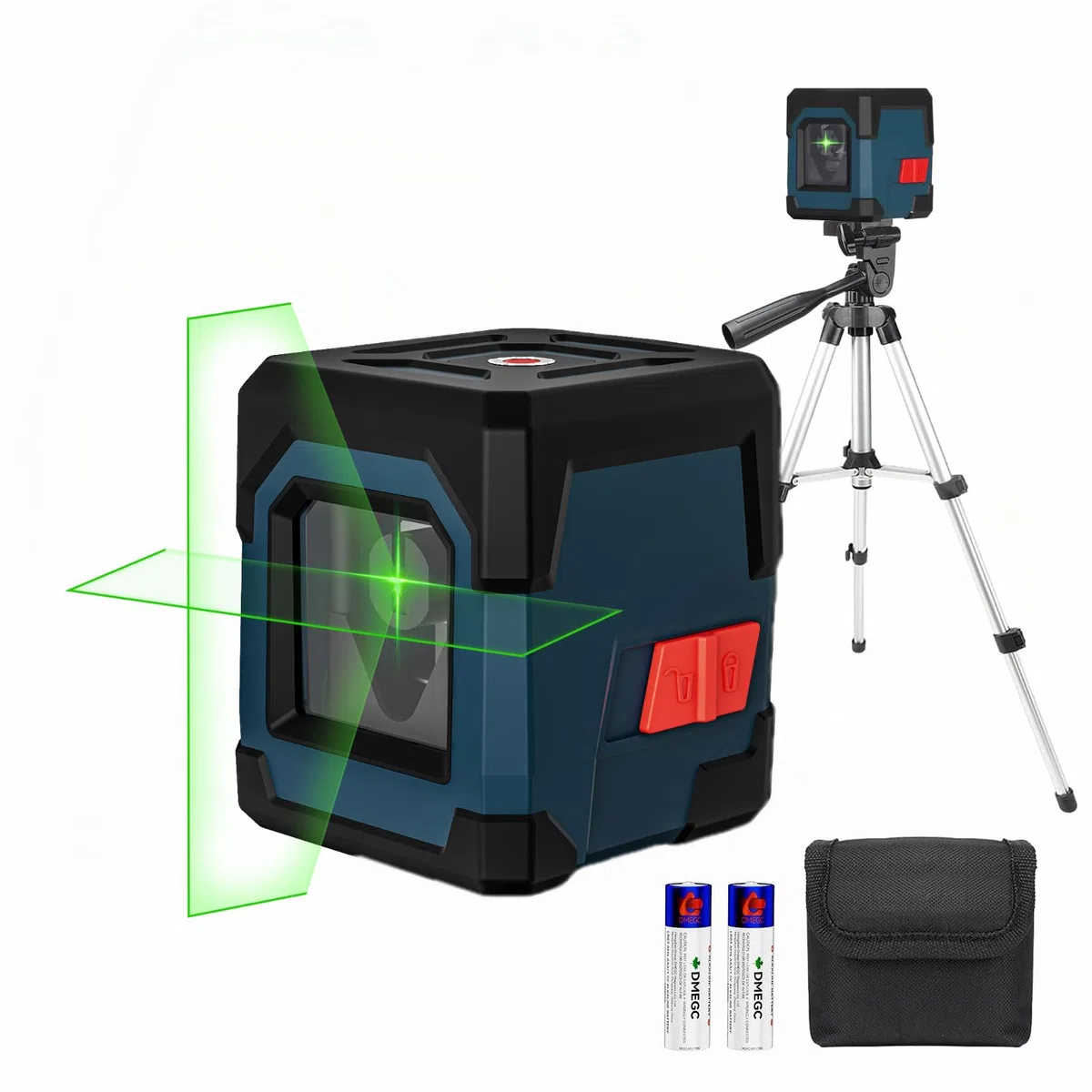 Livella laser con Treppiede,RockSeed Verde Croce Livella Laser a Punti Orizzontali e Verticali Livella Laser Autolivellante con Modalità Manuale/Autolivellante IP54