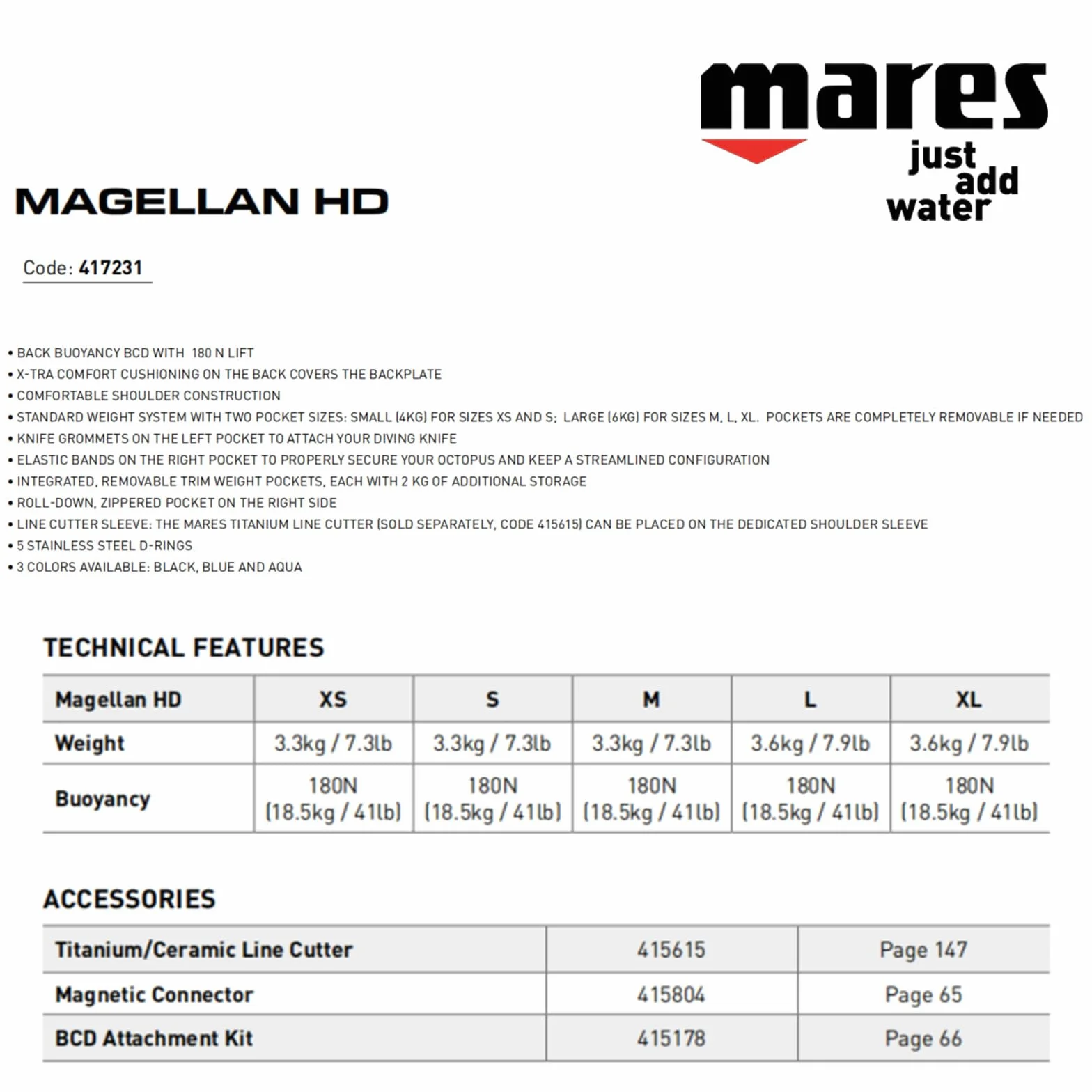 Mares BCD Magellan HD